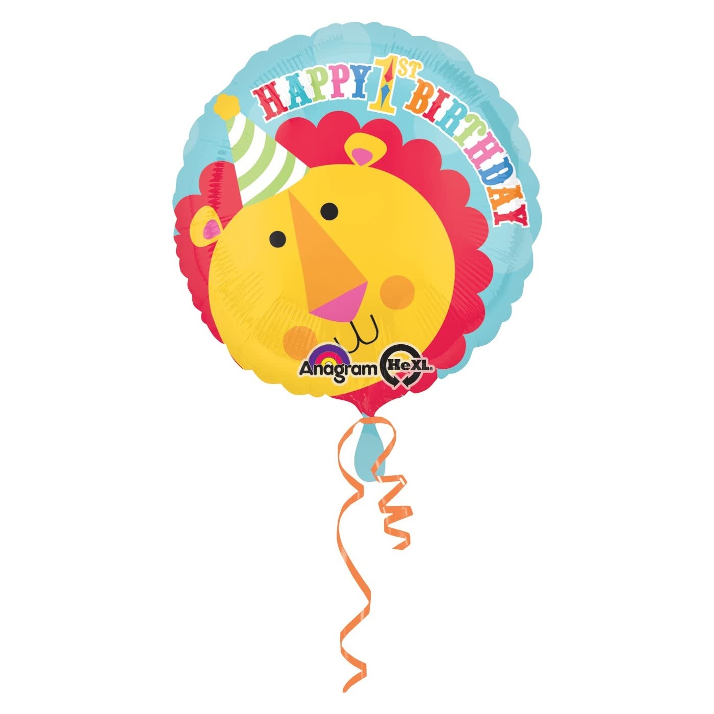 1st Birthday Circus Lion Helium Balloon