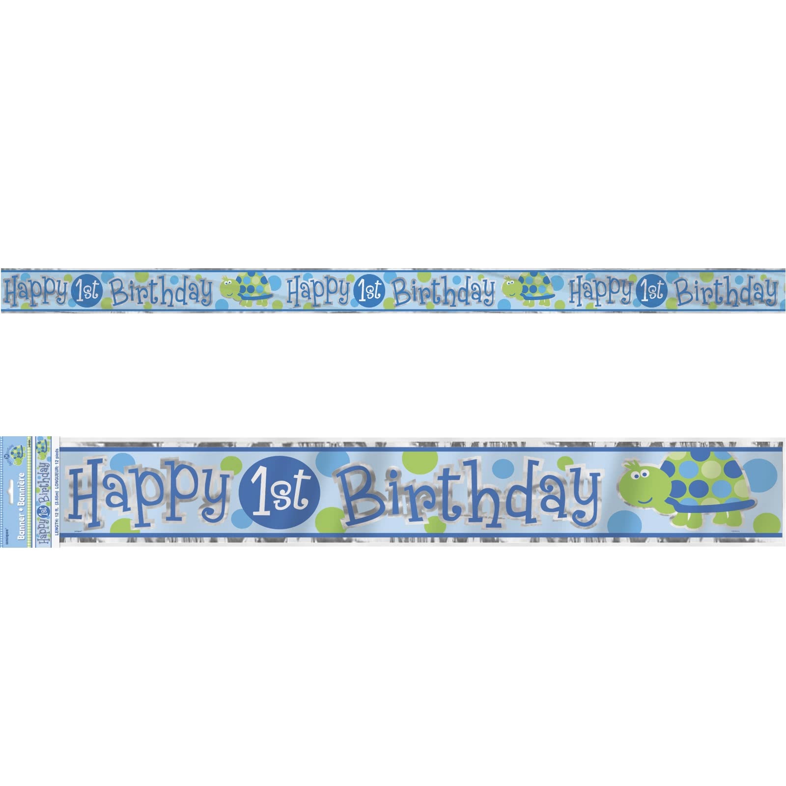 First Birthday Turtle Happy Birthday Banner