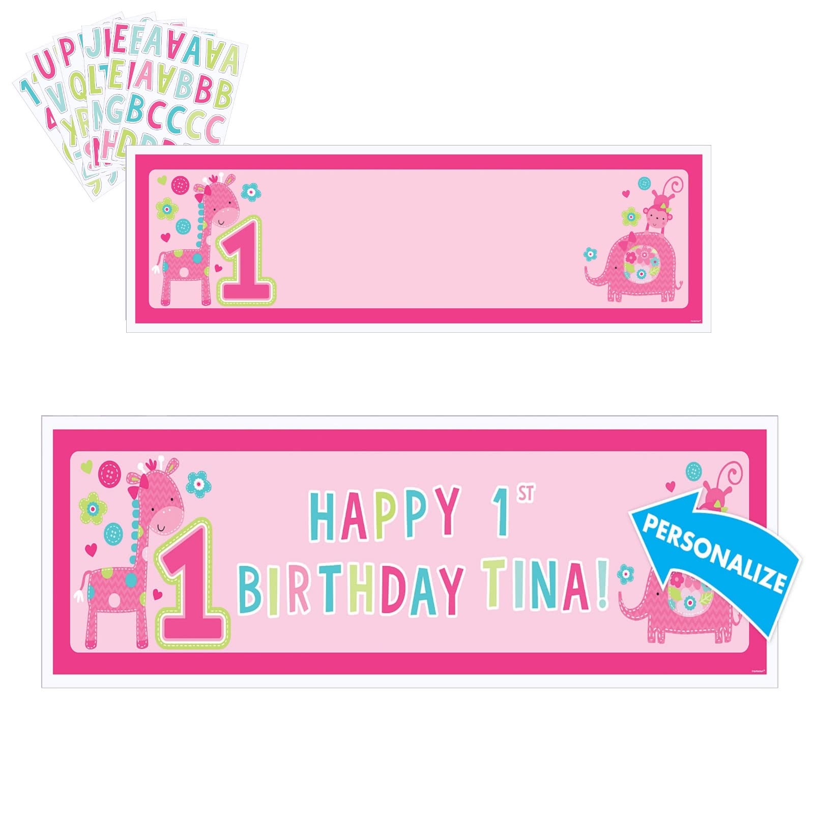 One Wild Girl Personalized Giant Banner