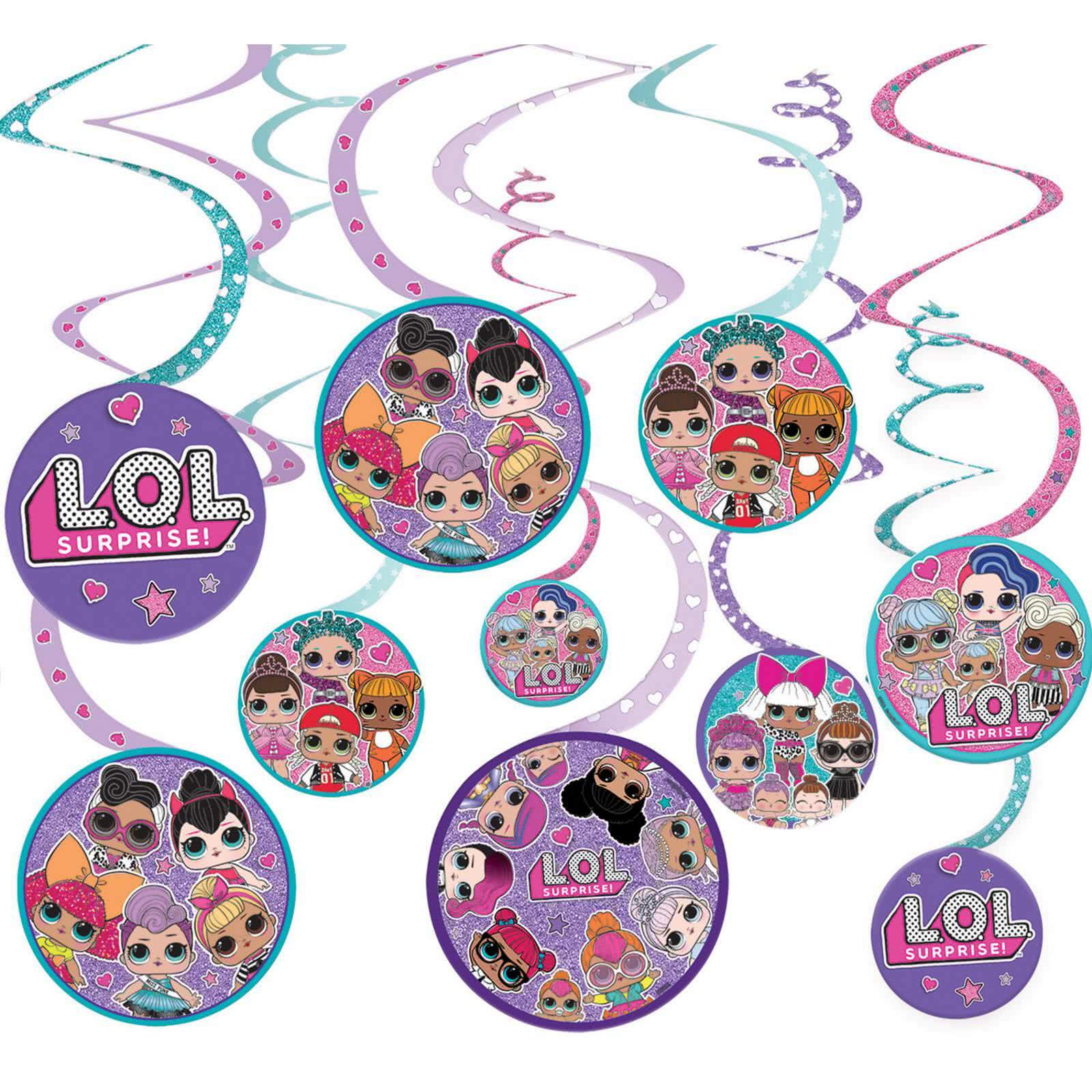LOL Surprise Swirl Decorations (Pack of 12)