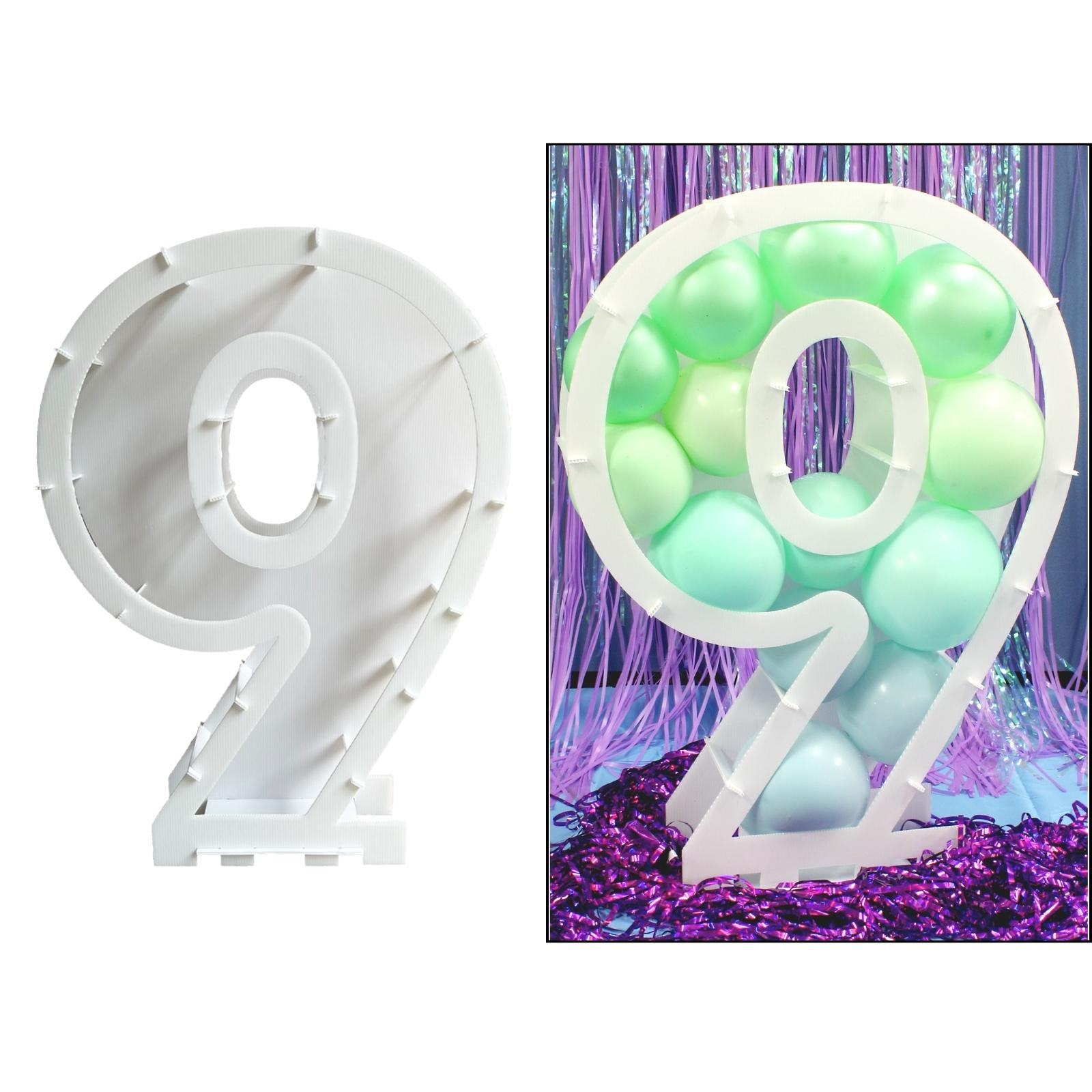 Number 9 Balloon Mosaic Frame (80cm)