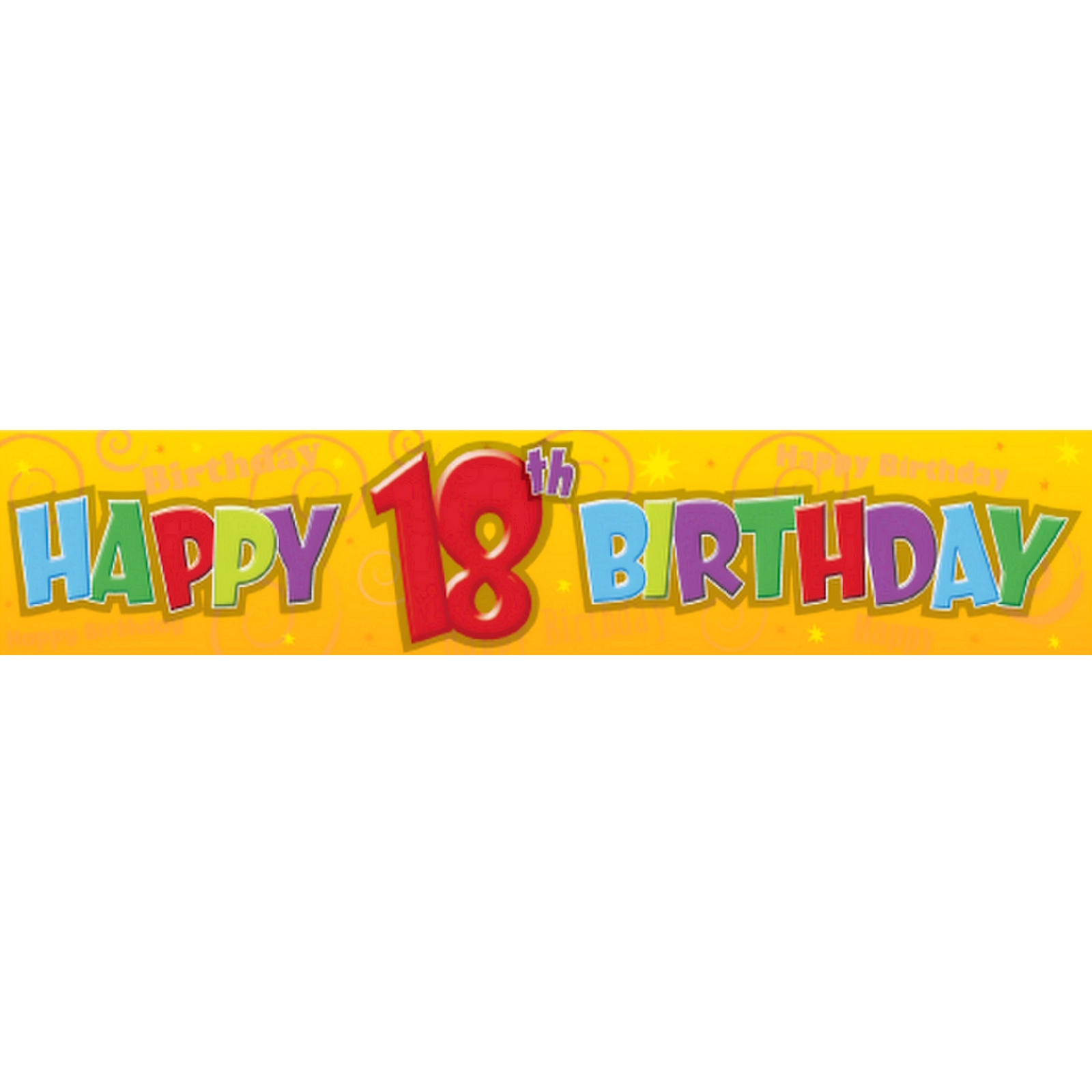 Happy 18th Birthday Giant Paper Banner (1.5m)