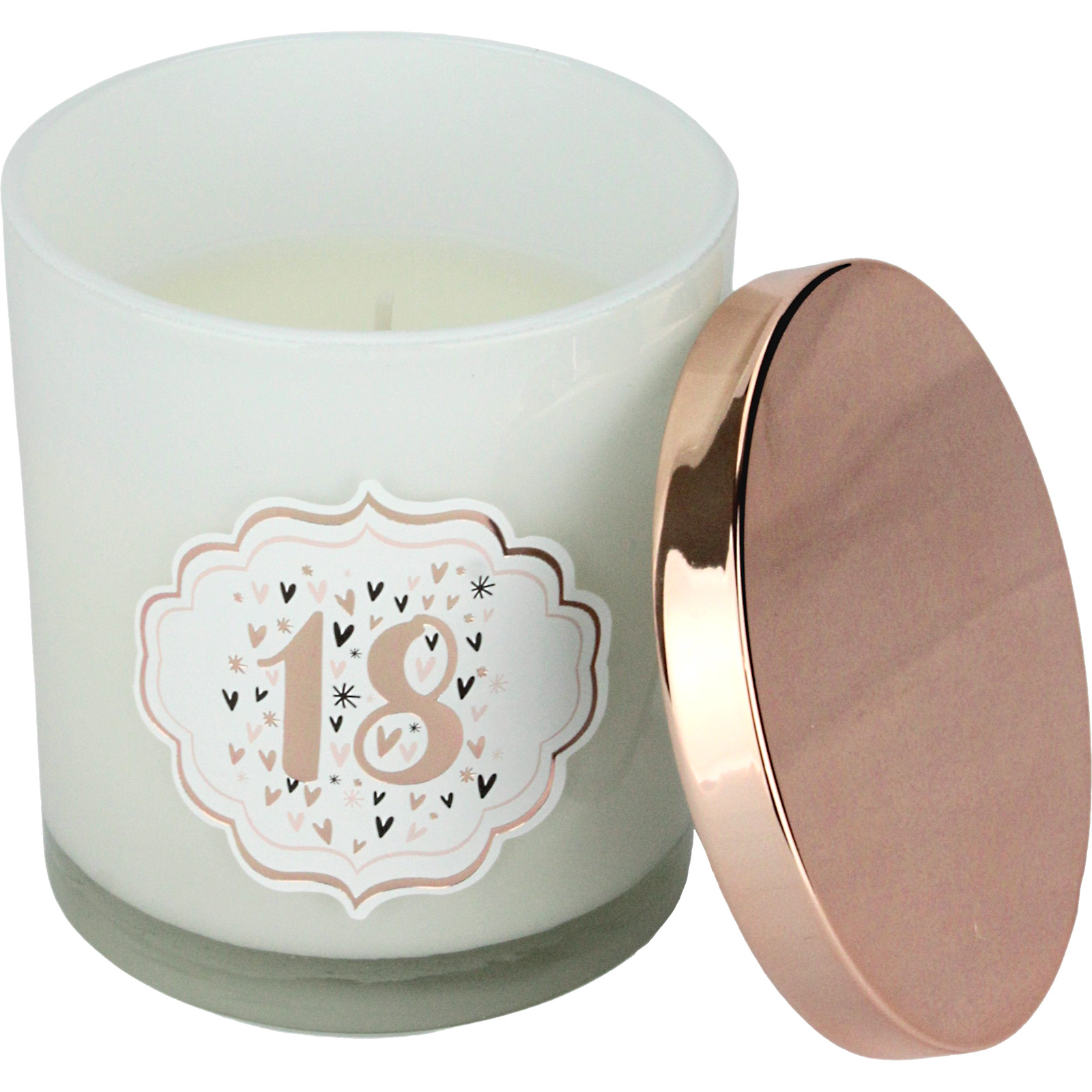18th Birthday Pastel Hearts Scented Candle