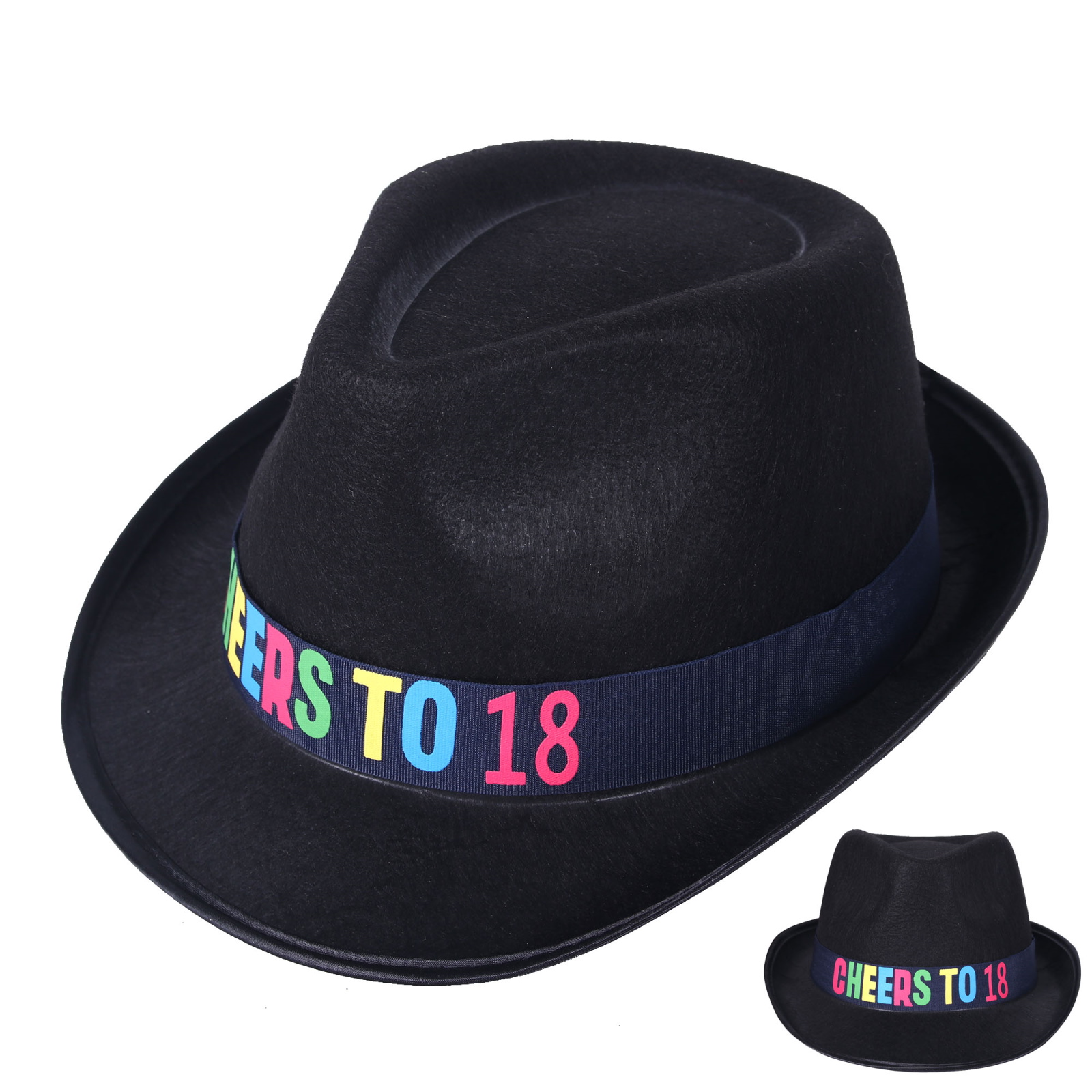 Cheers To 18 Black 18th Birthday Hat