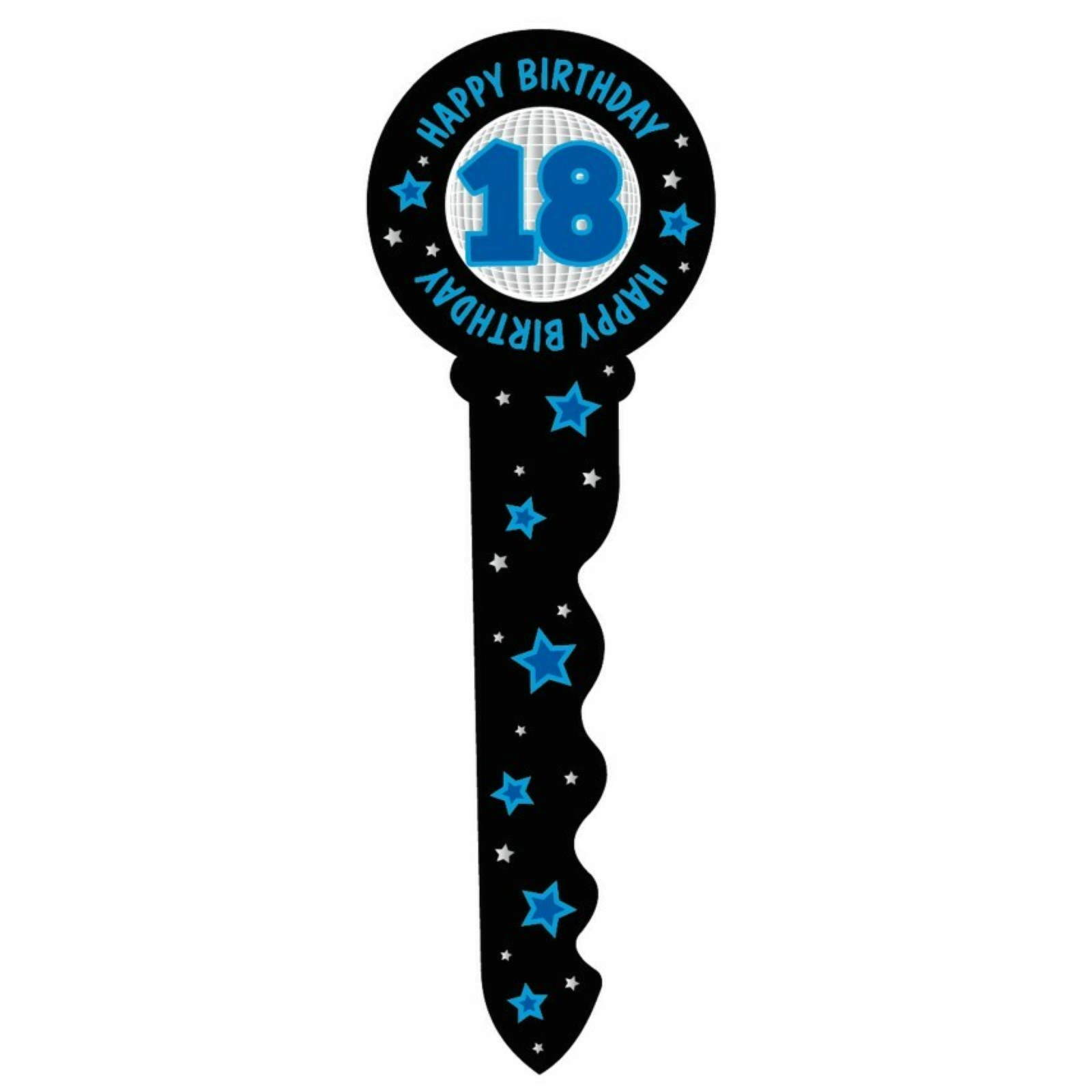 18th Birthday Blue Large Keepsake Key