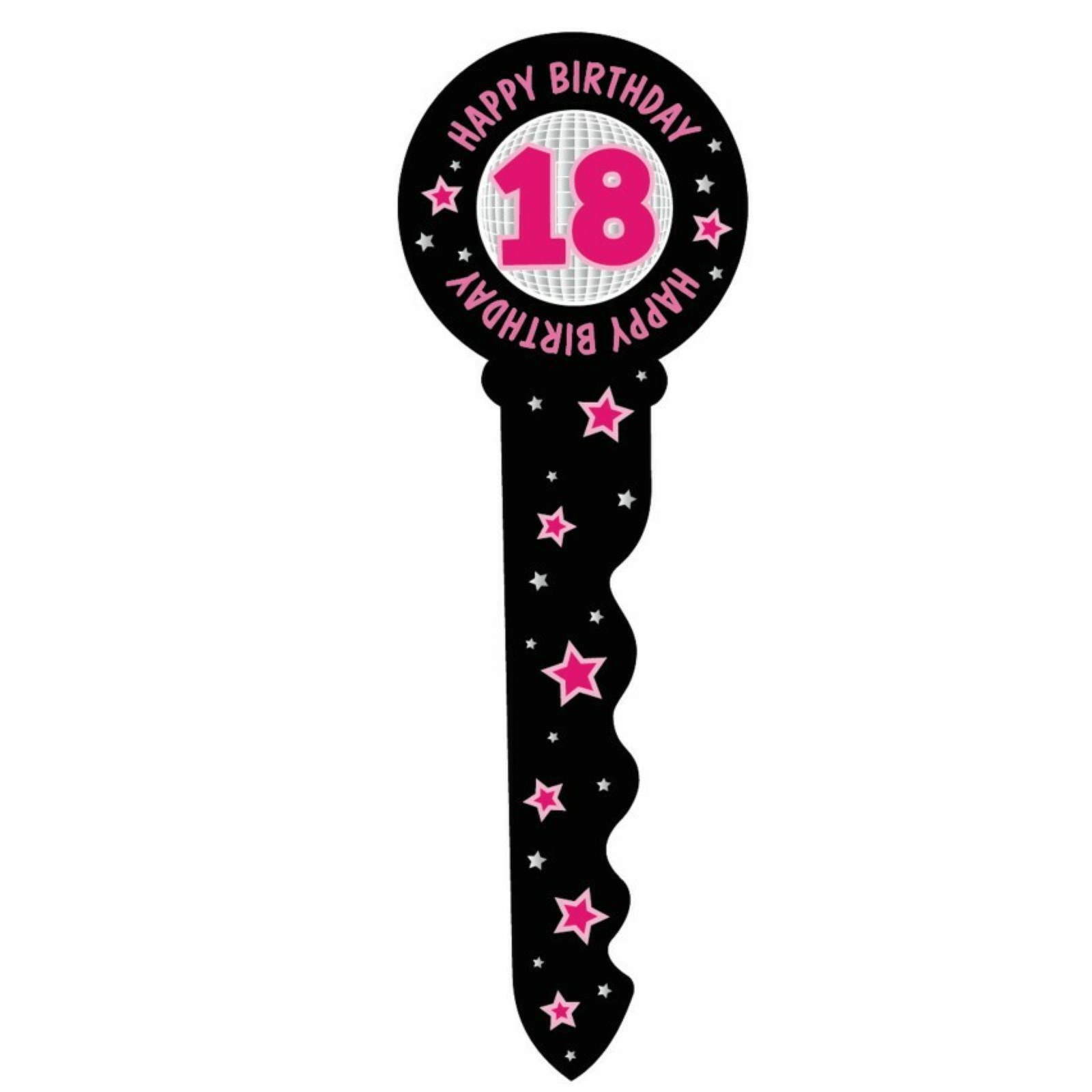 18th Birthday Pink Large Keepsake Key