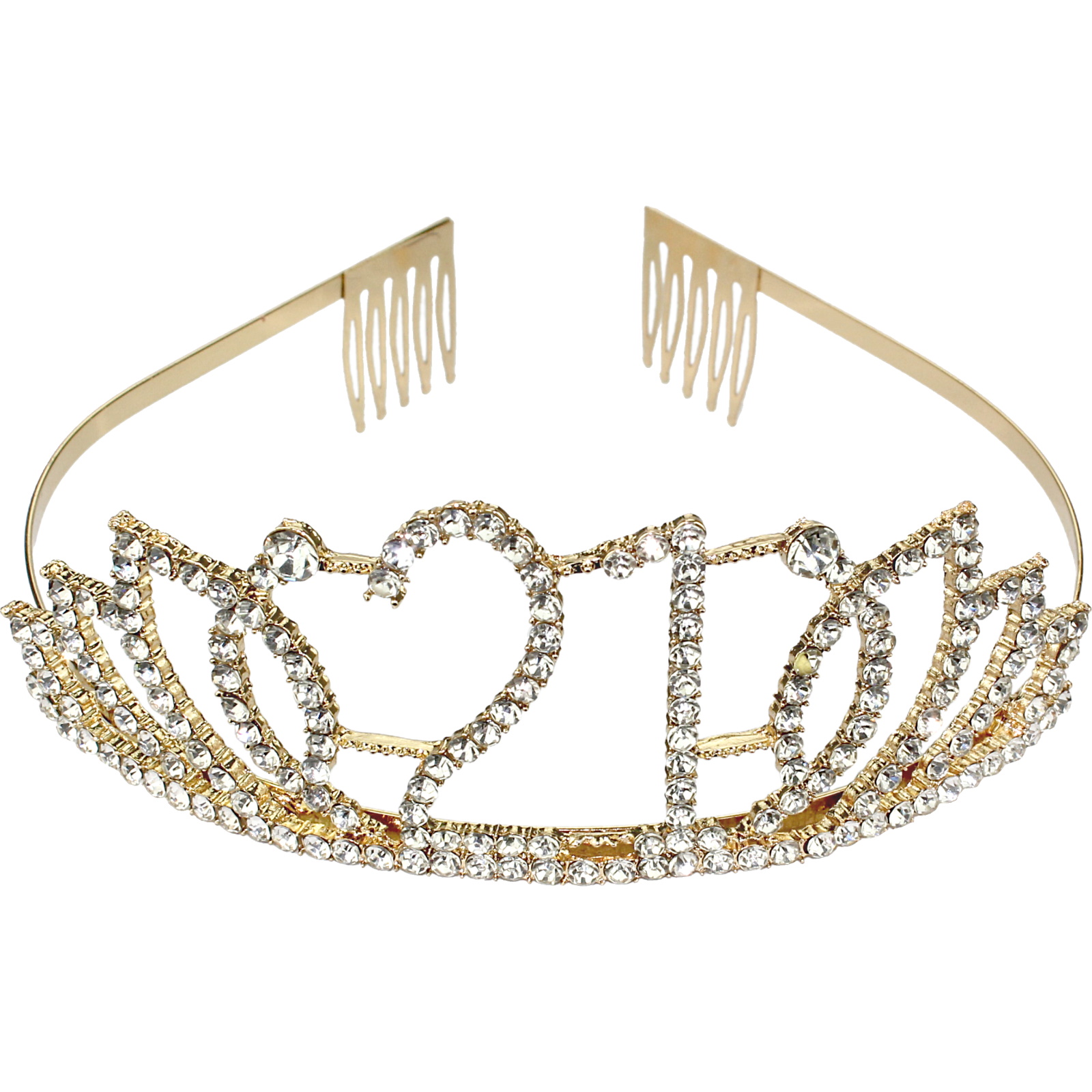 Gold Diamante 21st Birthday Tiara