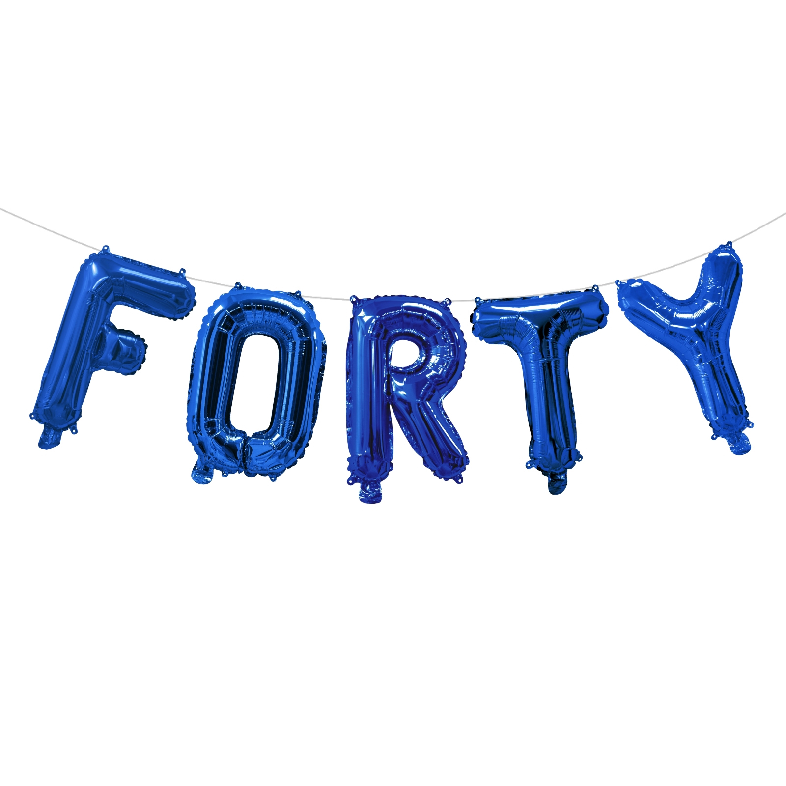 Blue 40th Birthday Foil Balloon Letter Pack (Air Fill)