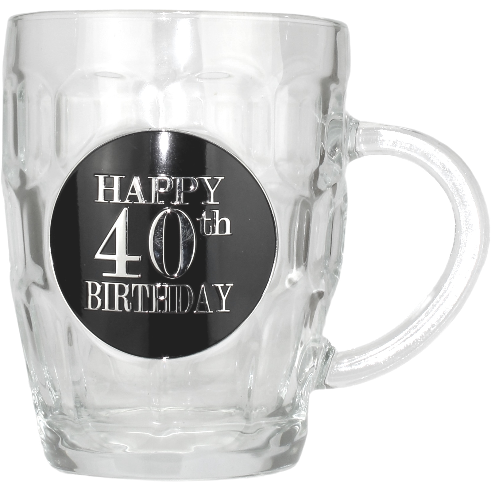 40th Birthday Badged Dimple Stein 