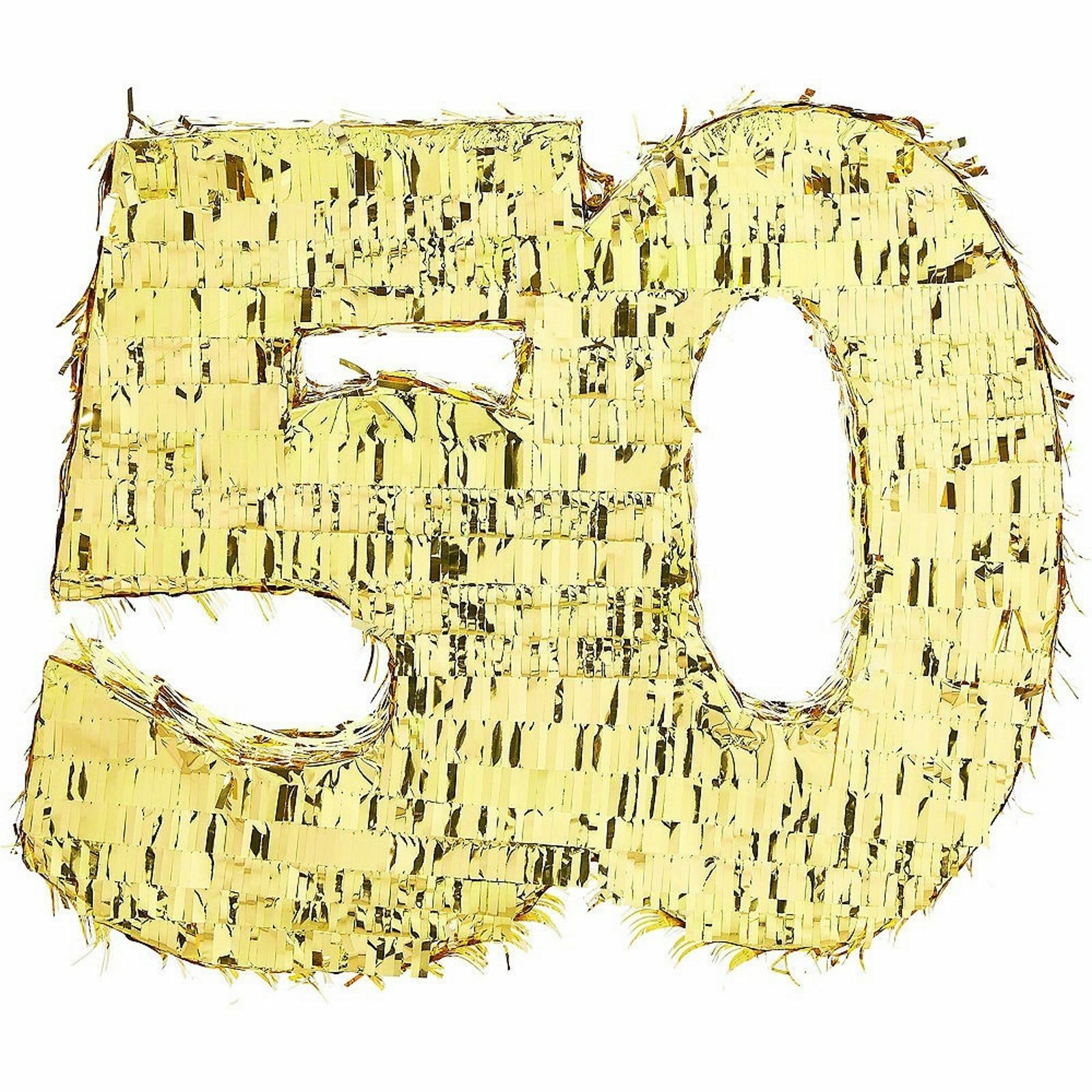 Number 50 Gold Foil Pinata 
