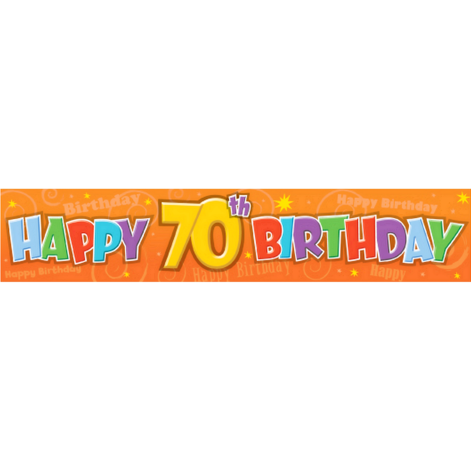 Happy 70th Birthday Giant Paper Banner (1.5m)