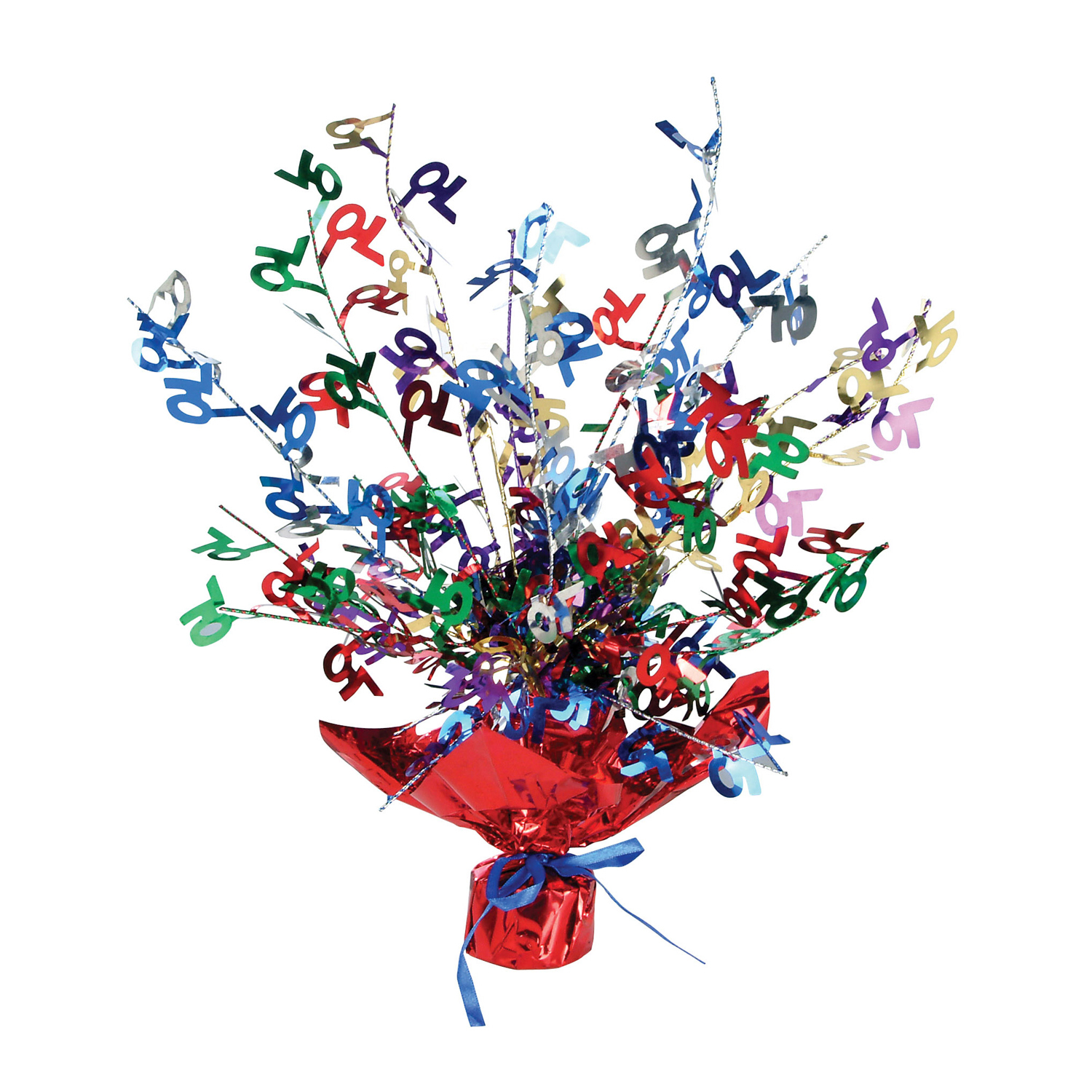 70th Birthday Coloured Gleam 'n Burst Centrepiece