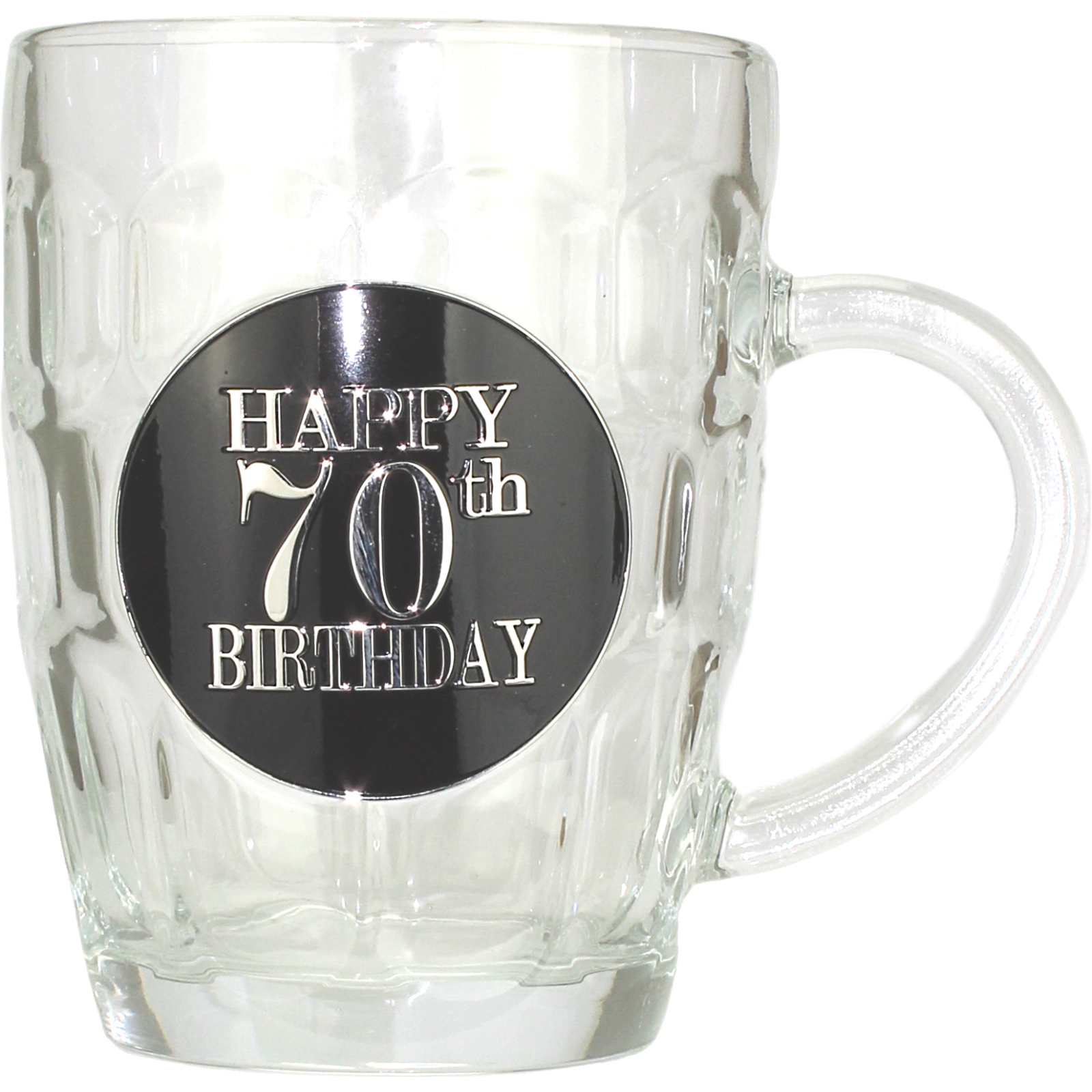 70th Birthday Badged Dimple Stein 