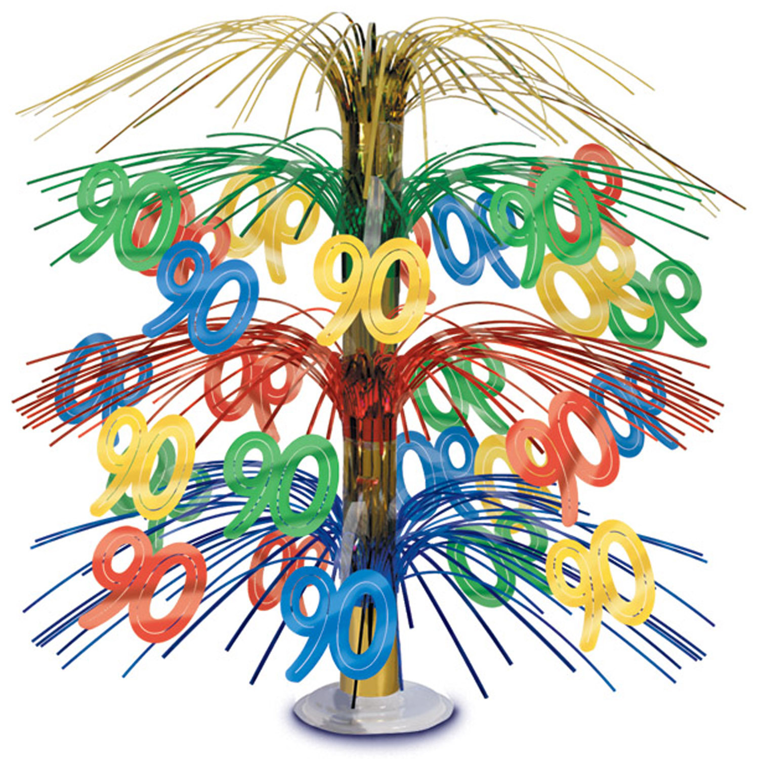 90th Birthday Coloured Cascade Centrepiece