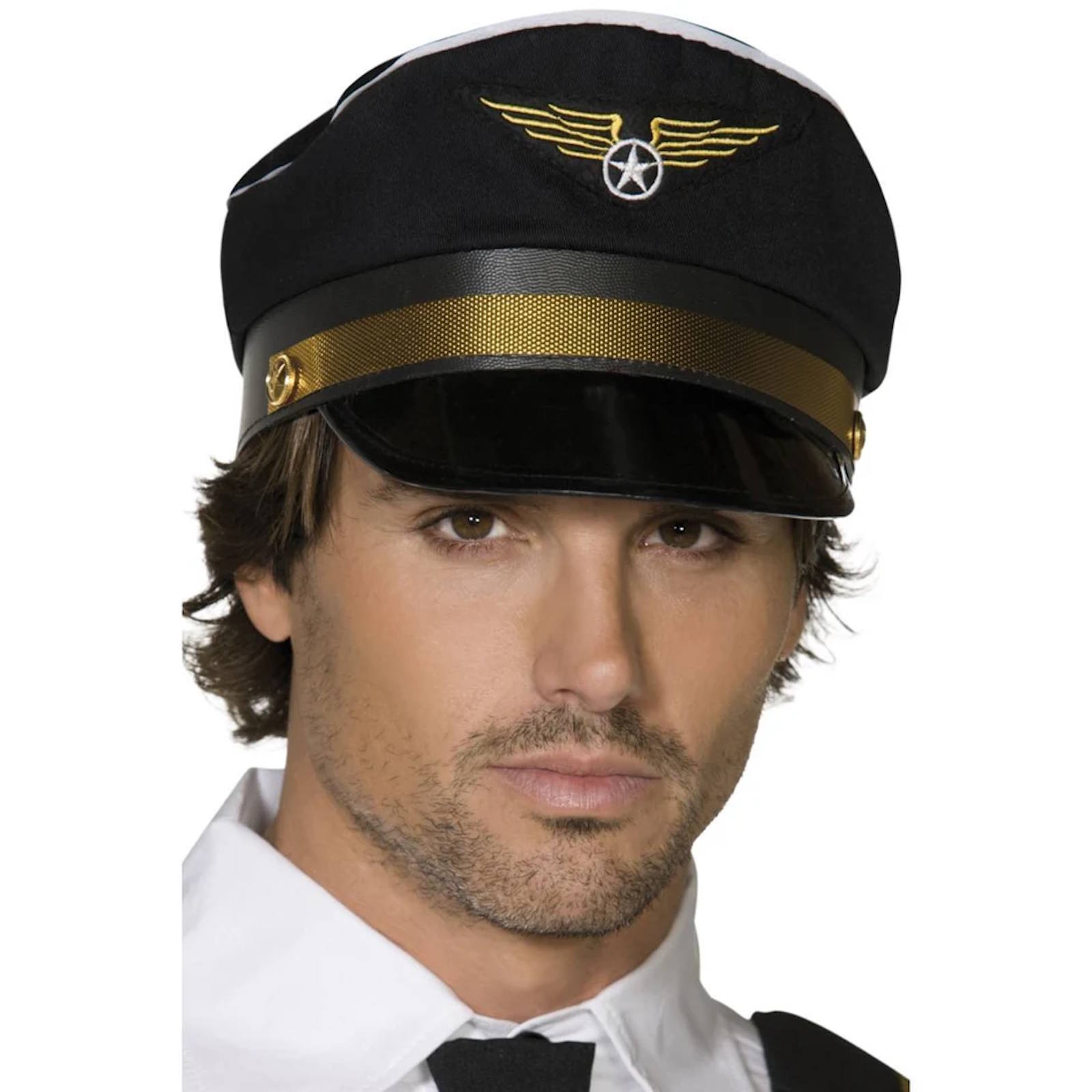 Adult Black Pilot Hat