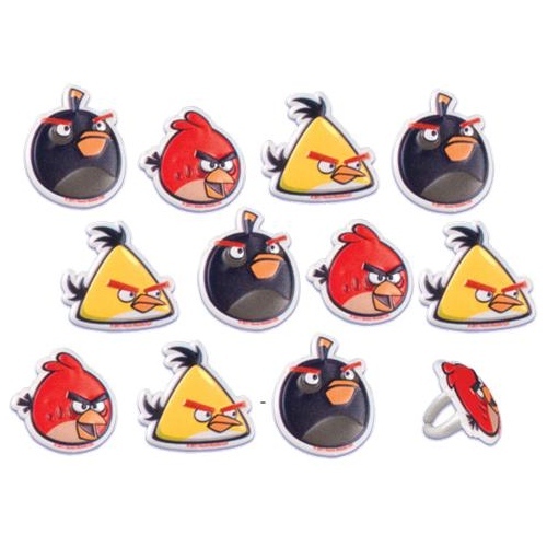 Angry Birds Cupcake Rings (Pack of 12)