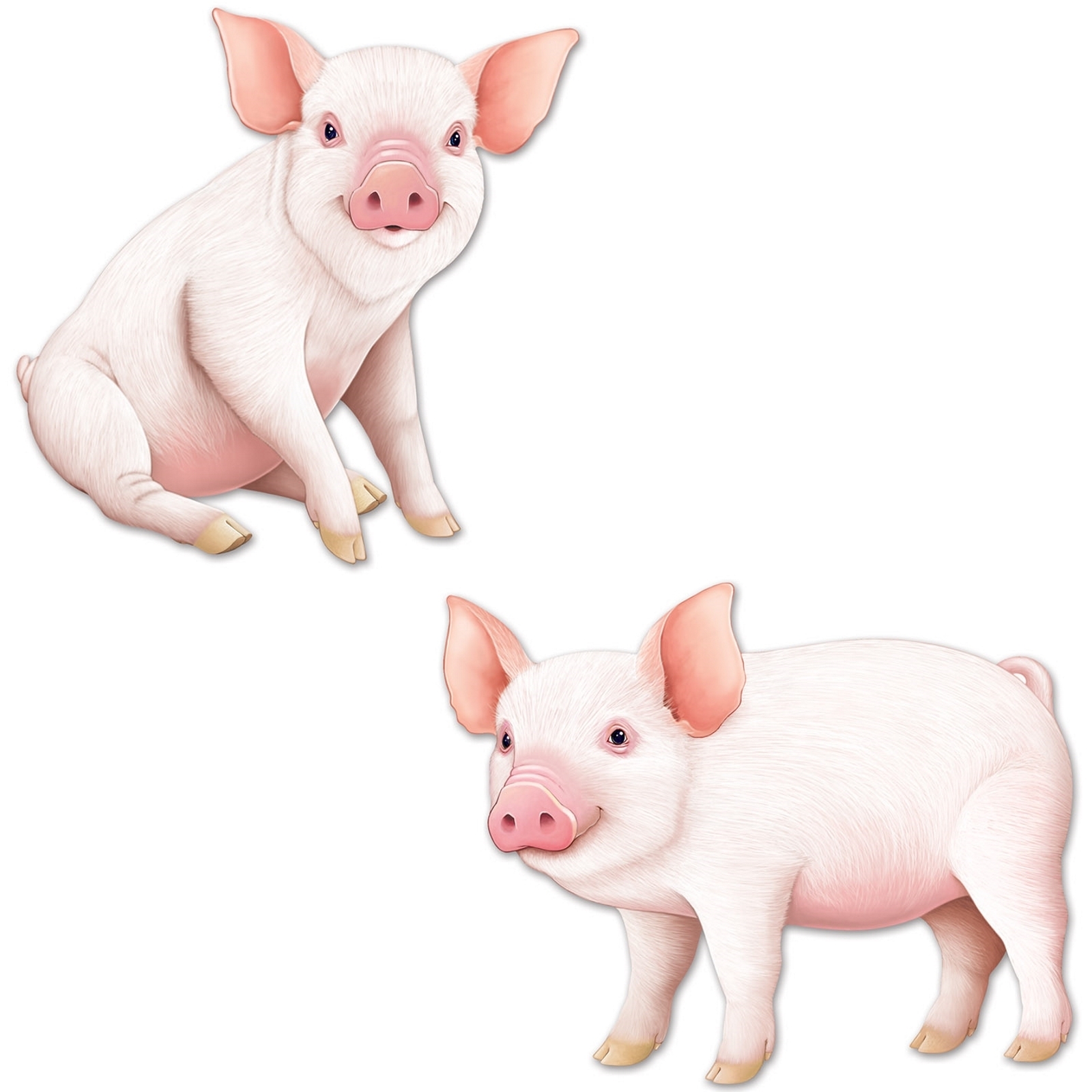 Pig Cutout Decorations (Pack of 2)