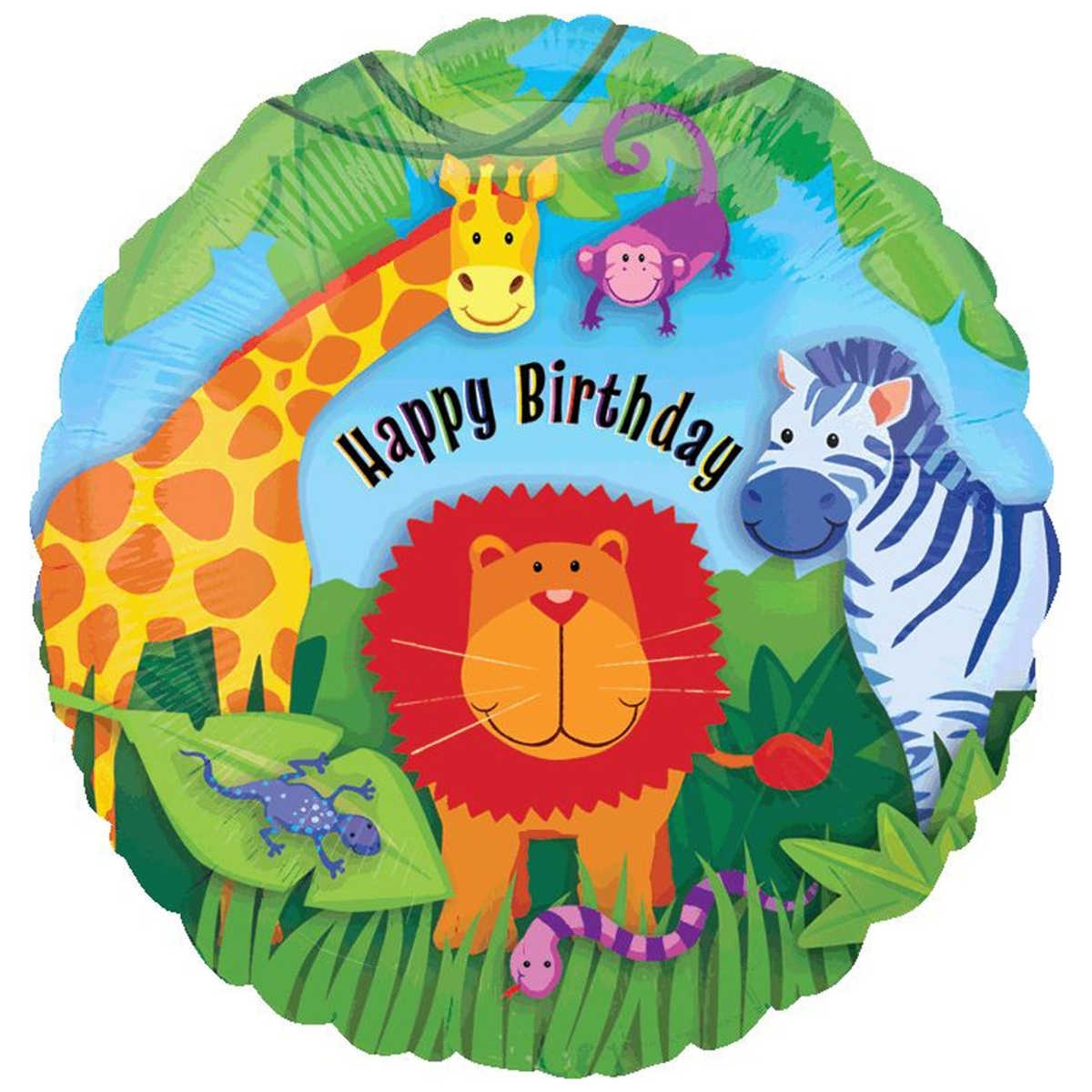 Jungle Animals Helium Balloon
