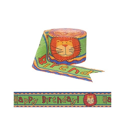 Jungle Animals Crepe Streamer