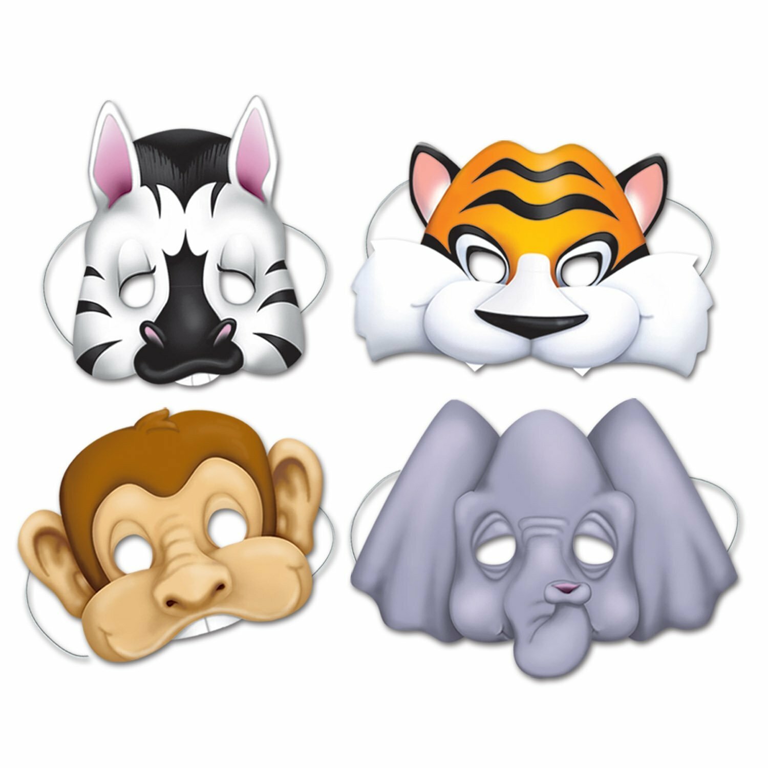 Jungle Animal Masks (Pack of 4)