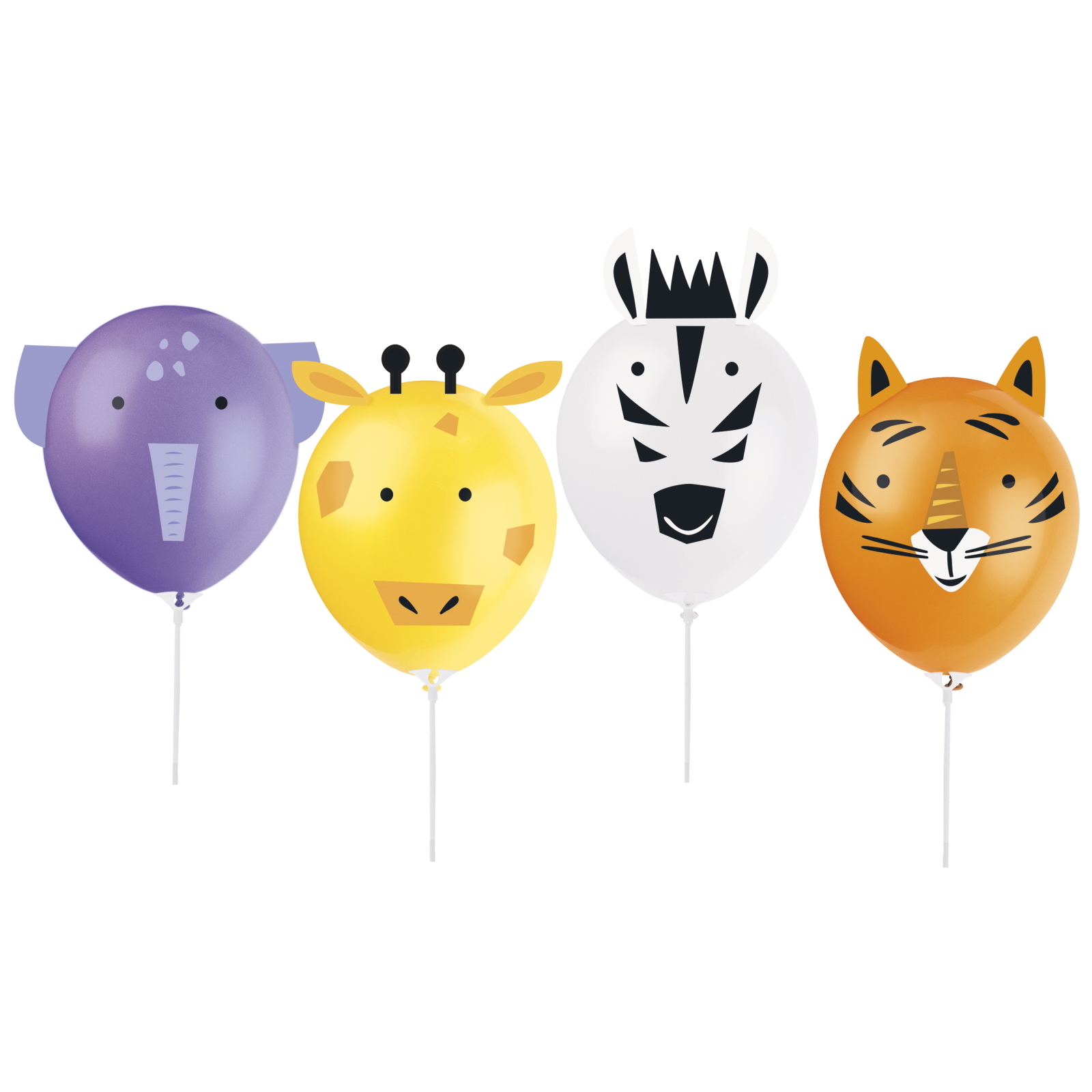 Jungle Animal Make Your Own Balloon Kit (Pack of 4)
