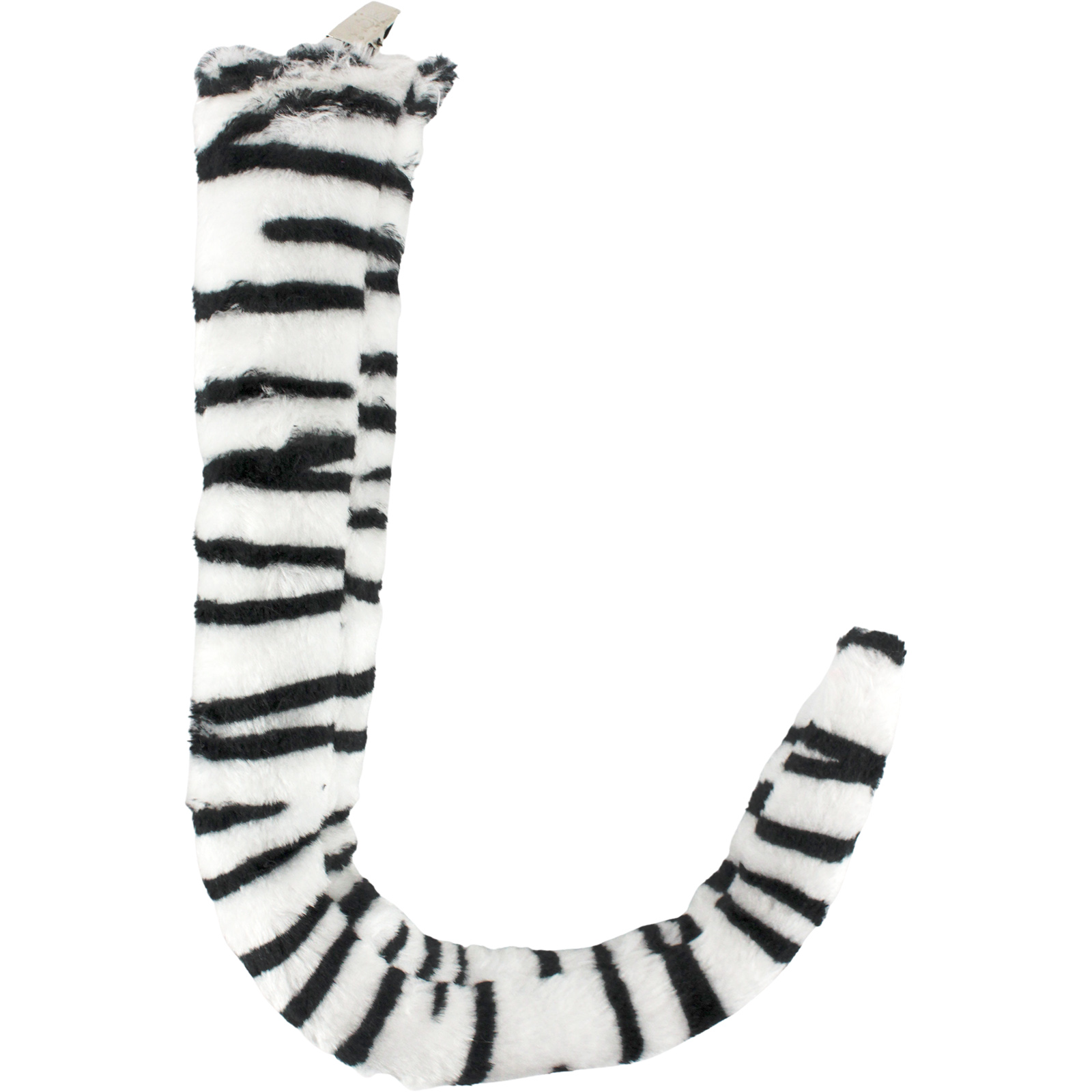 Plush Clip On White Tiger Tail