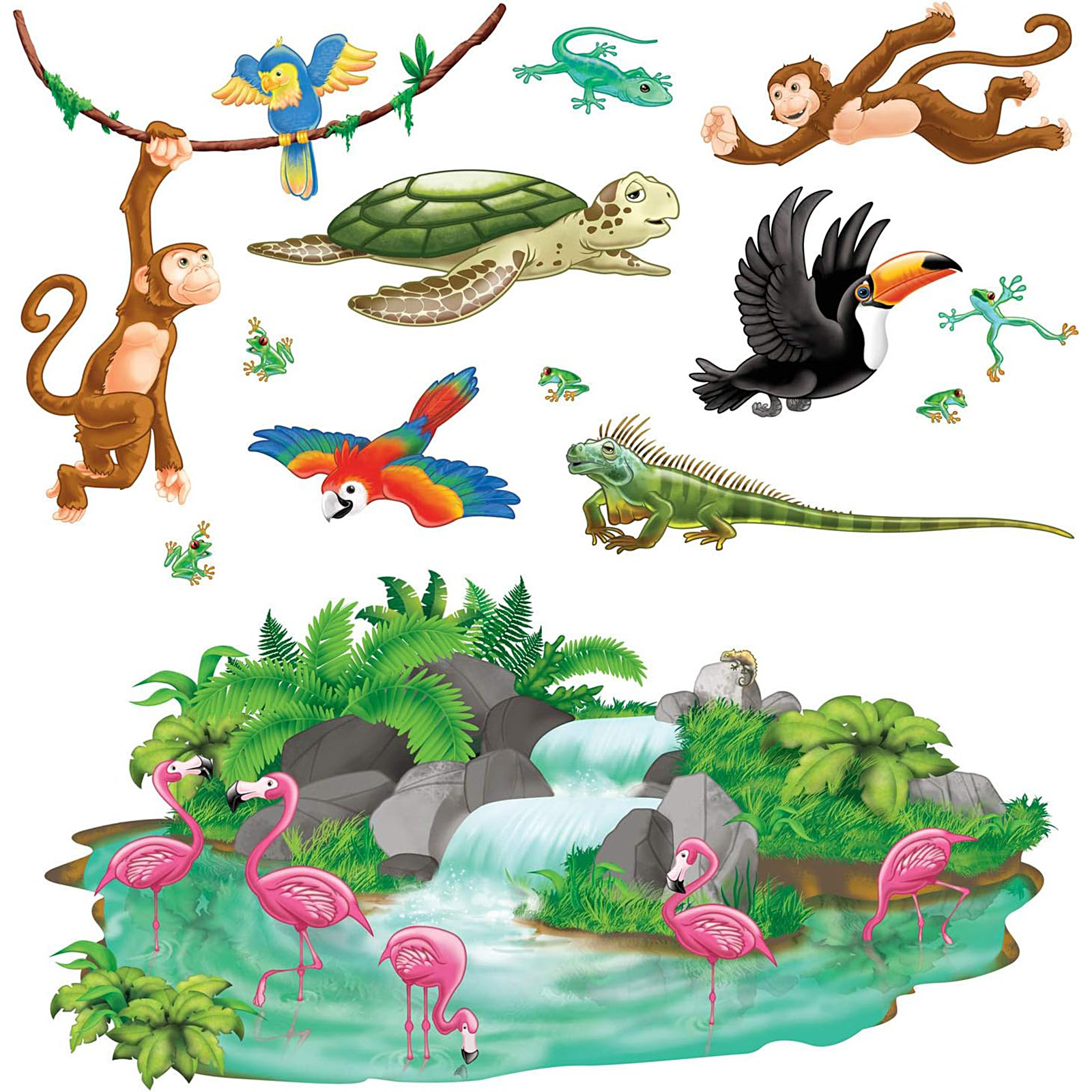 Insta Theme Tropical Wall Props (13 Pieces) 