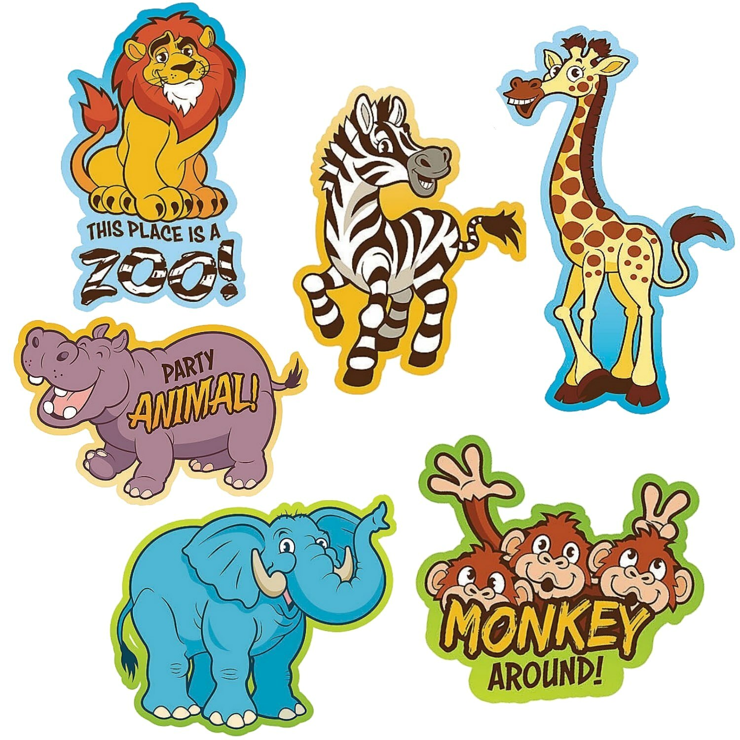 Zoo Adventure Cutouts (Pack of 6)