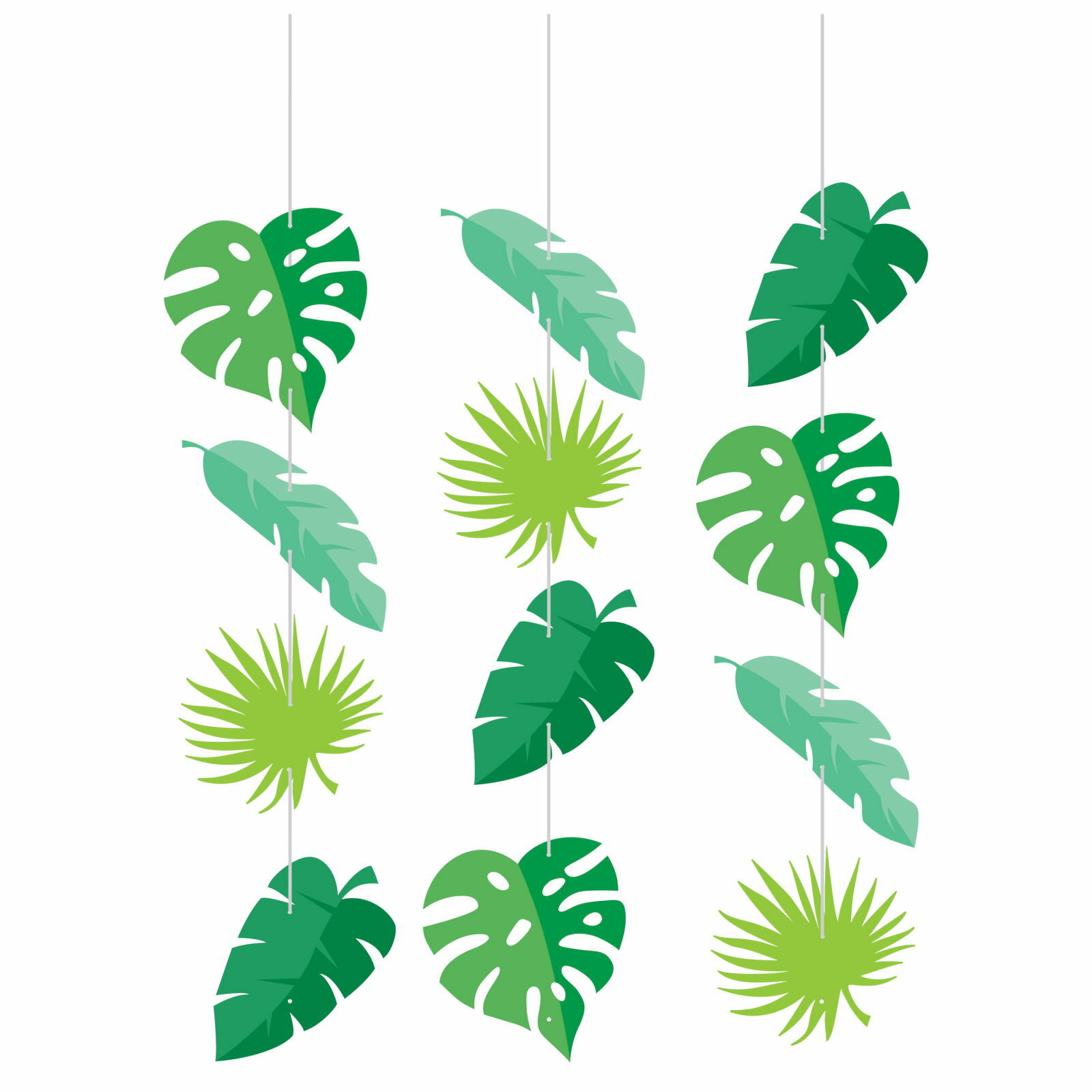Green Jungle Leaf Hanging Decorations
