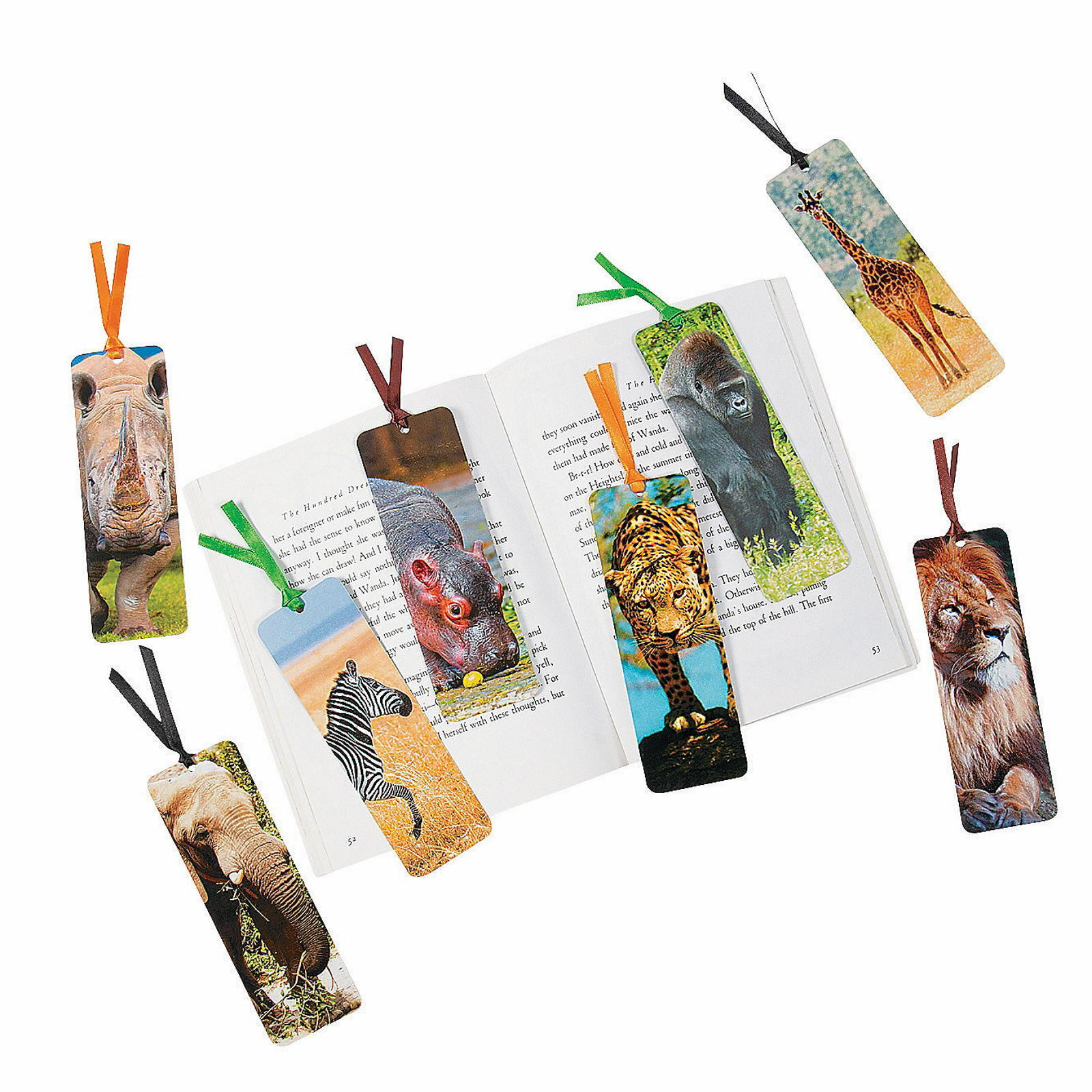 Safari Animal Bookmarks (Pack of 48) 