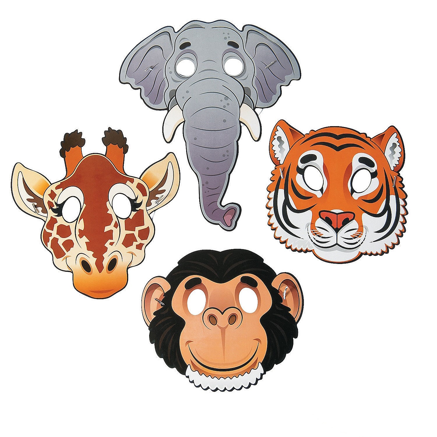 Zoo Animal Masks (Pack of 12)