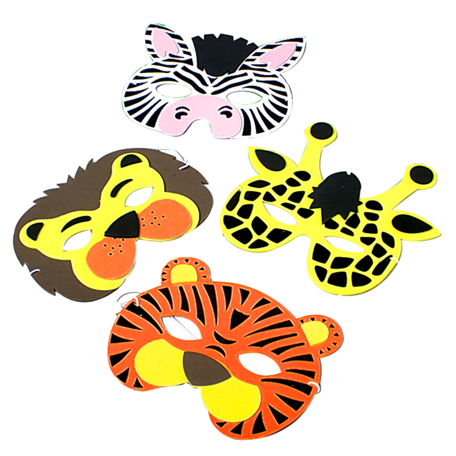 Wild Animal Foam Masks (Pack of 12)