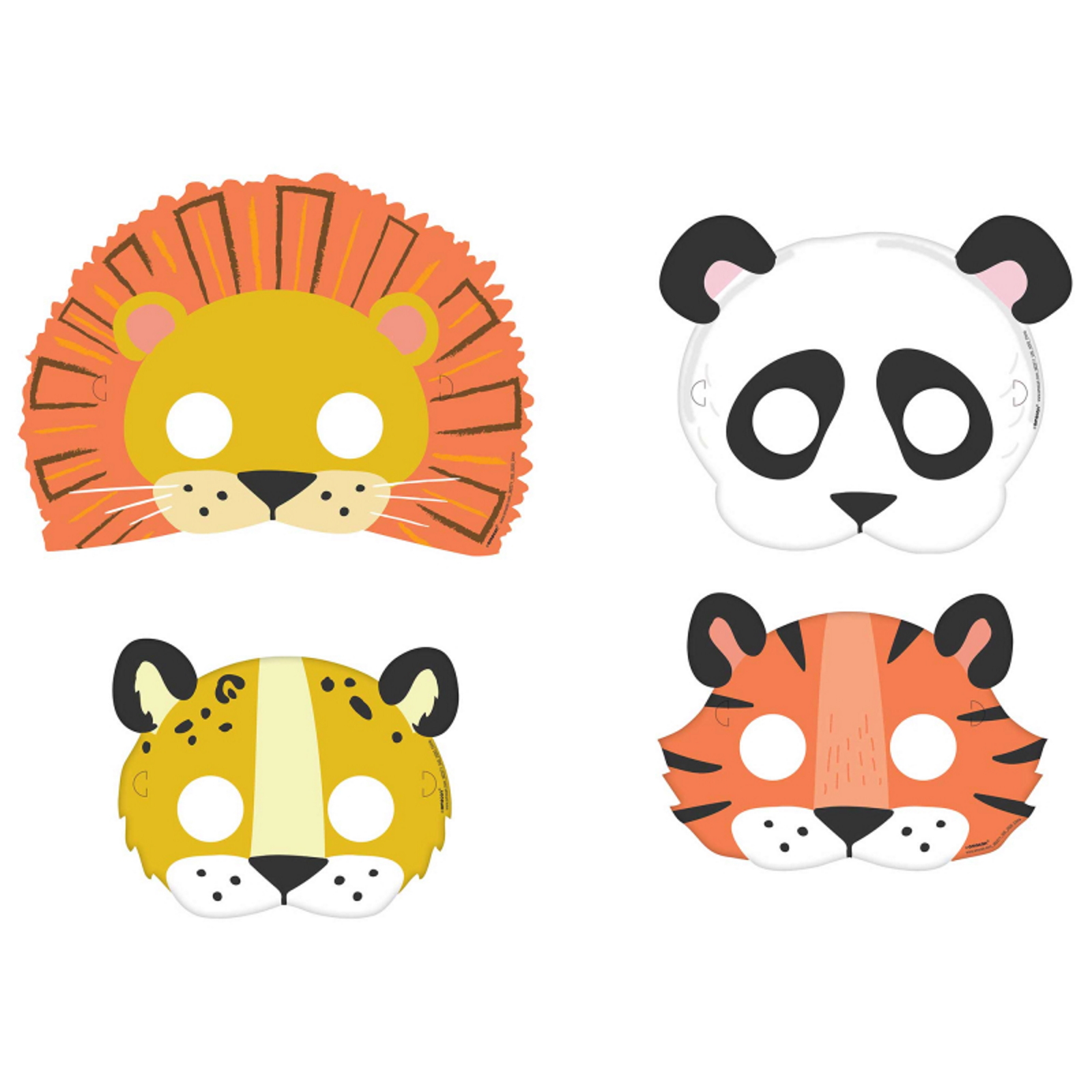 Get Wild Jungle Animal Masks (Pack of 8)