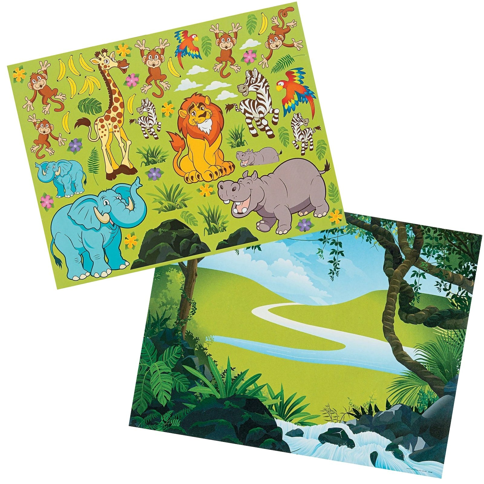 Jungle Sticker Scenes (Set of 12)