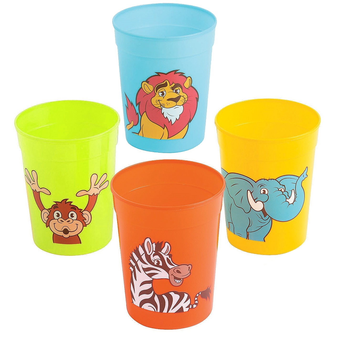 Zoo Adventure Plastic Cups (Pack of 12)