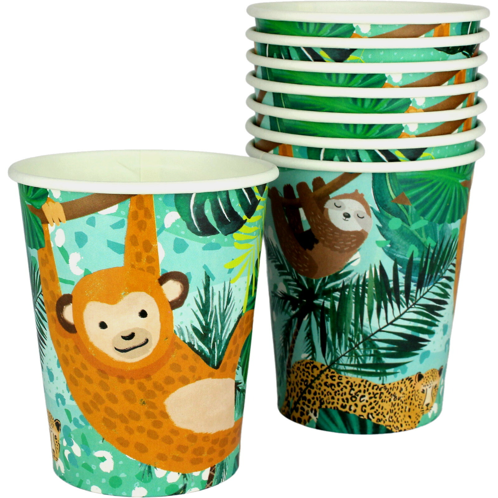 Wild Jungle Paper Cups (Pack of 8)