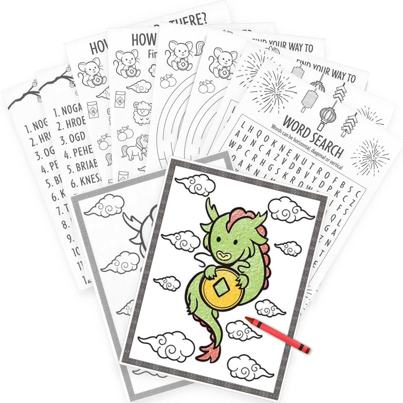 Chinese New Year Activity Sheets (10 Sheets)