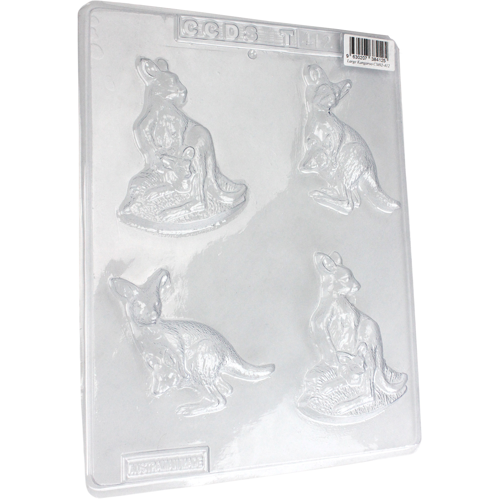 Large Kangaroo and Joey Plastic Chocolate Moulds (1 Sheet)