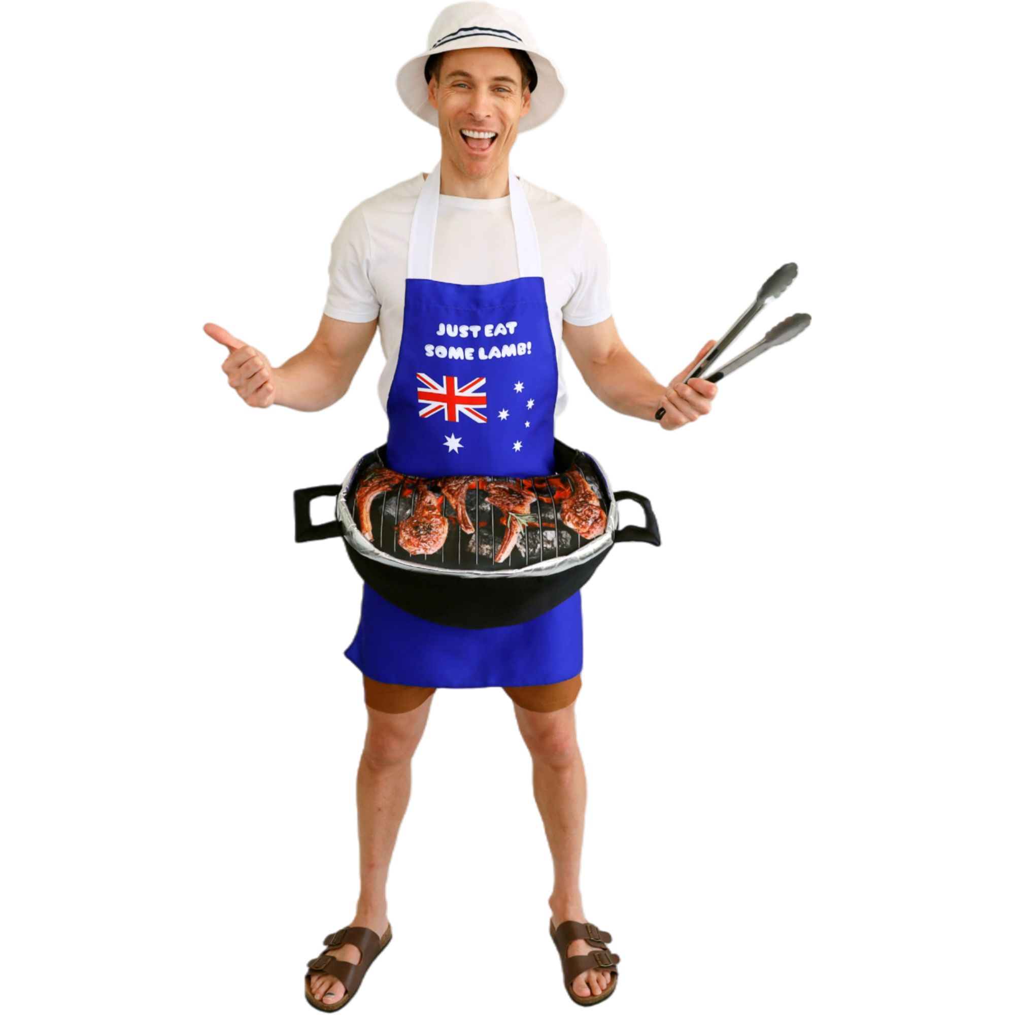 Adult Aussie BBQ and Apron Costume One Size 