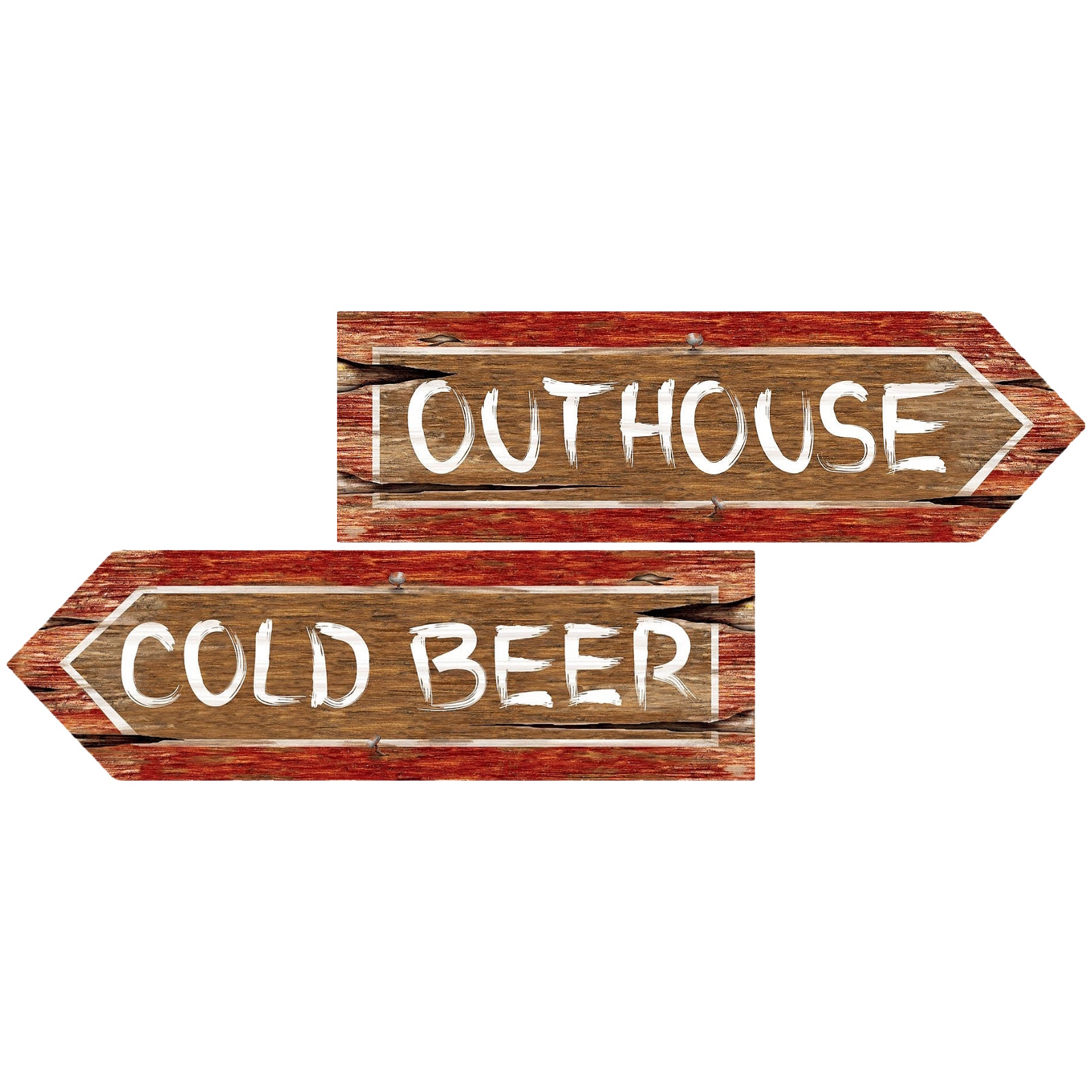 Cold Beer and Outhouse Party Sign