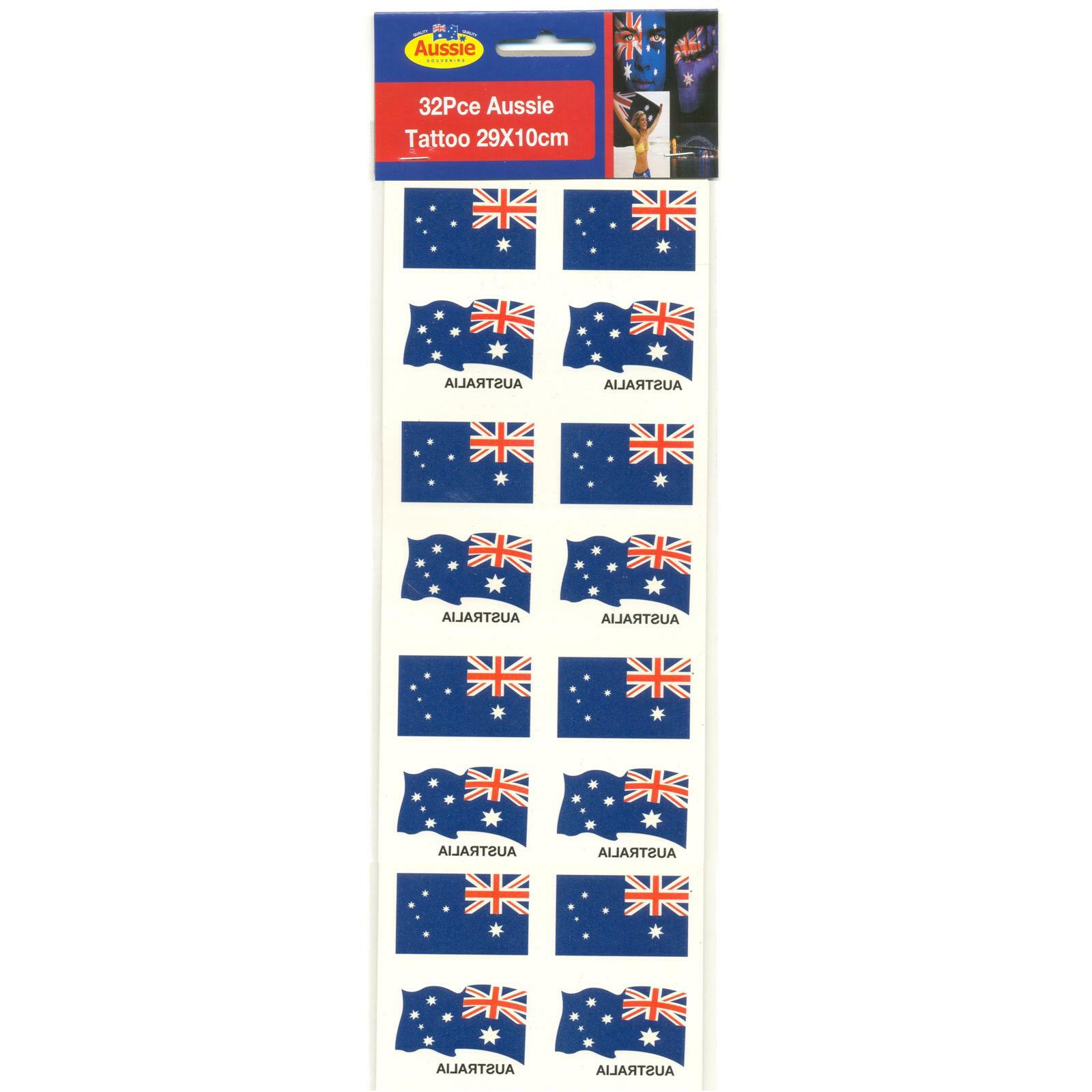 Australian Flag Tattoos (Pack of 32)