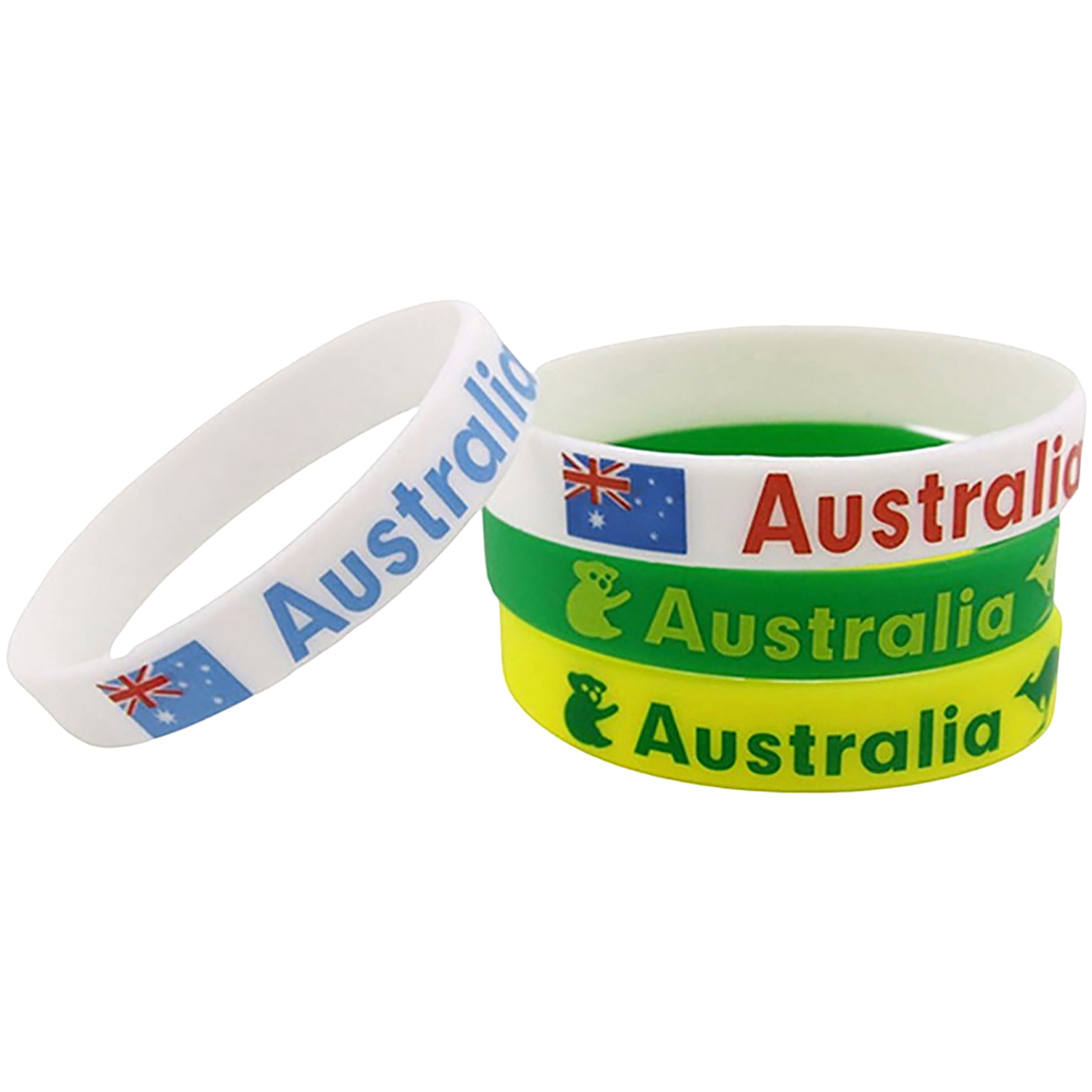 Australia Rubber Wristbands (Pack of 4)
