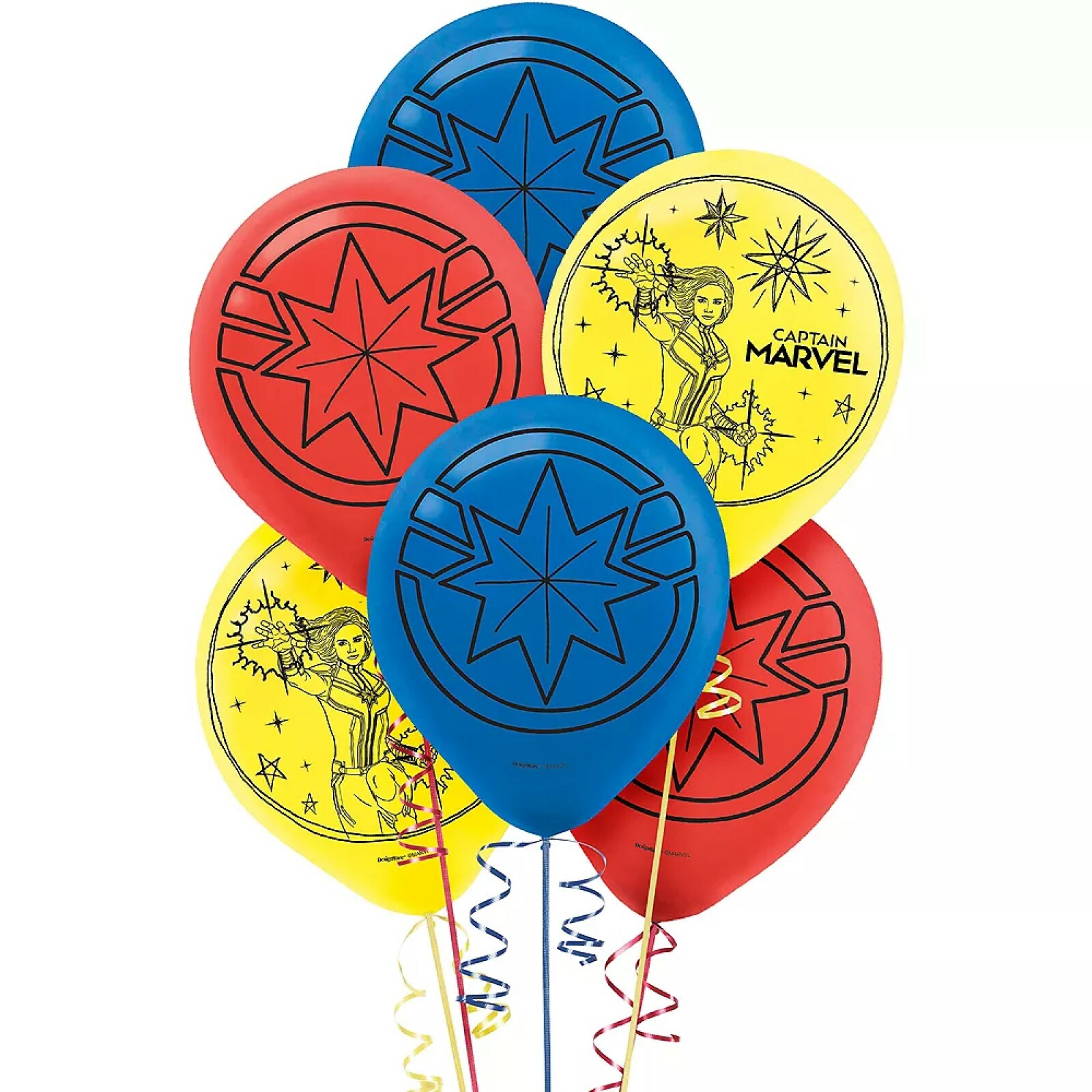 Avengers Captain Marvel Balloons (Pack of 6)