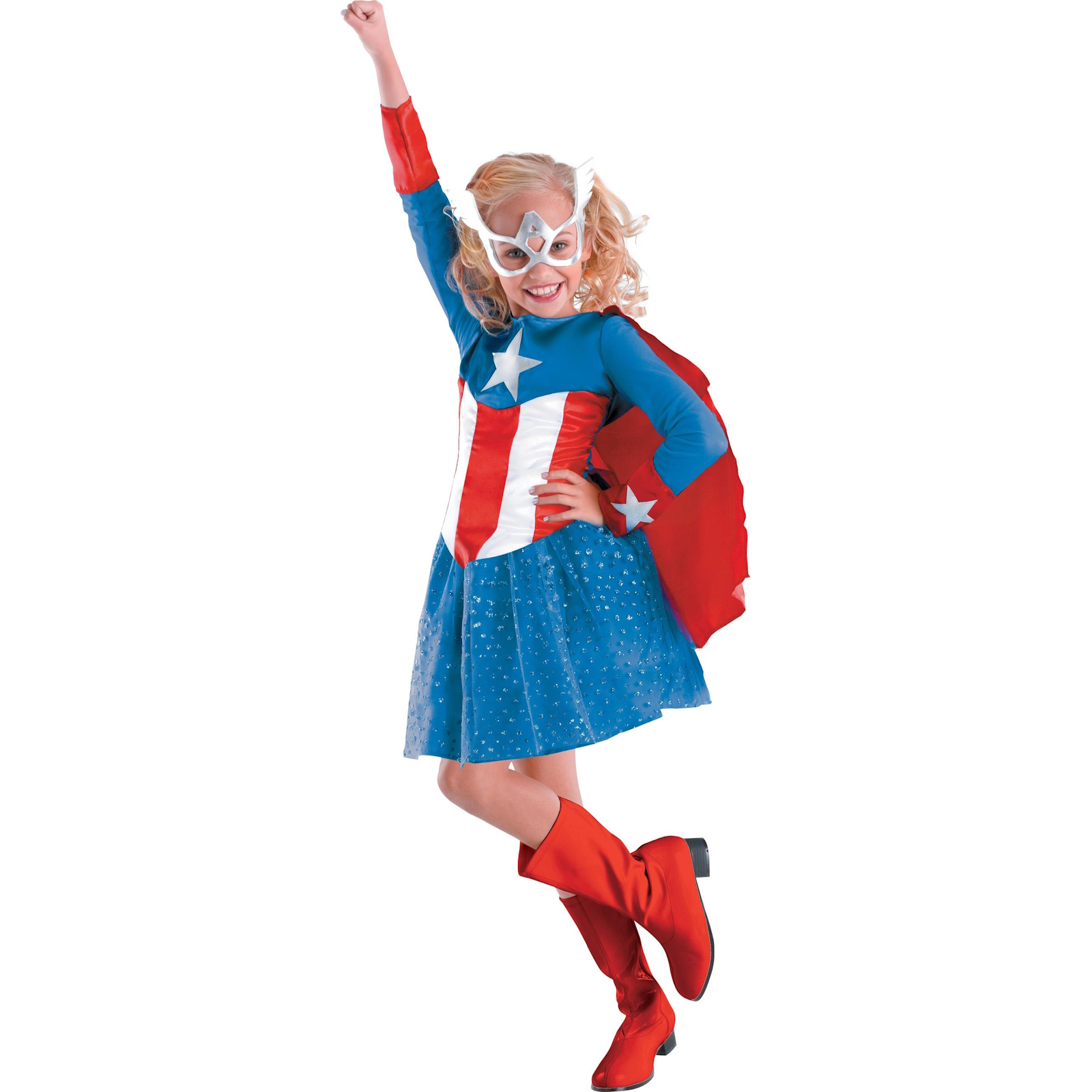 Captain America Girl Classic Child Costume Medium