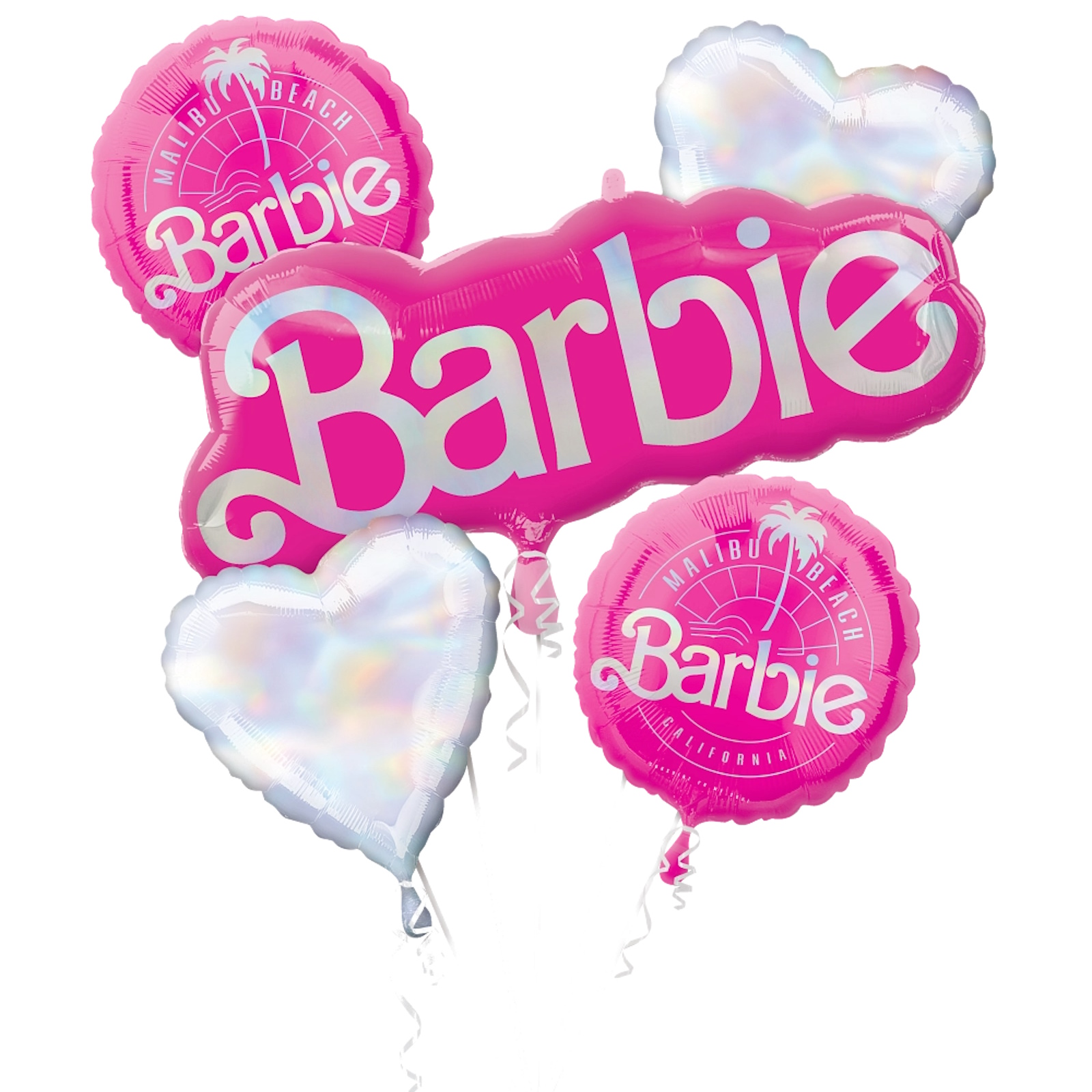Barbie Malibu Beach Foil Helium Balloon Bouquet