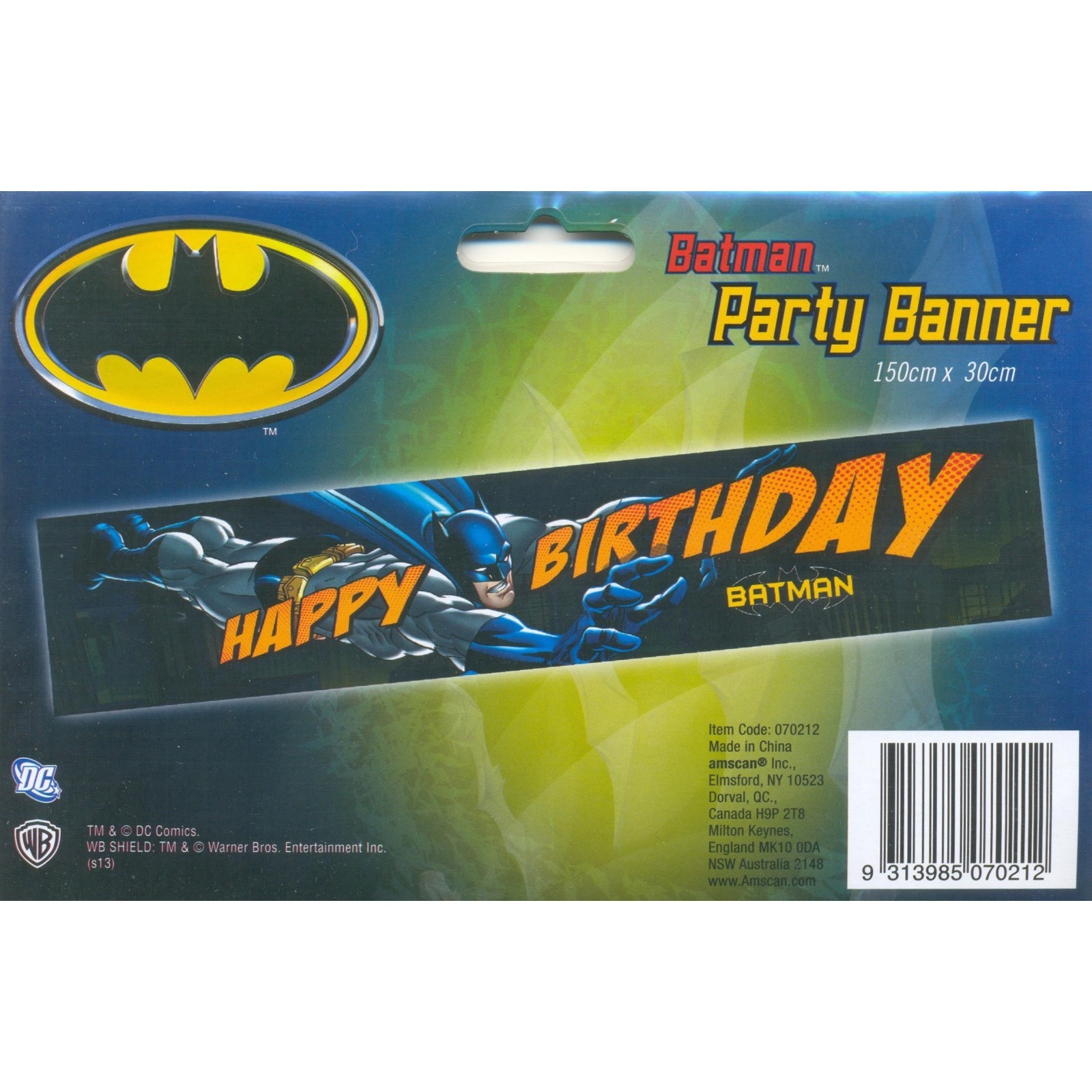 Batman Happy Birthday Banner