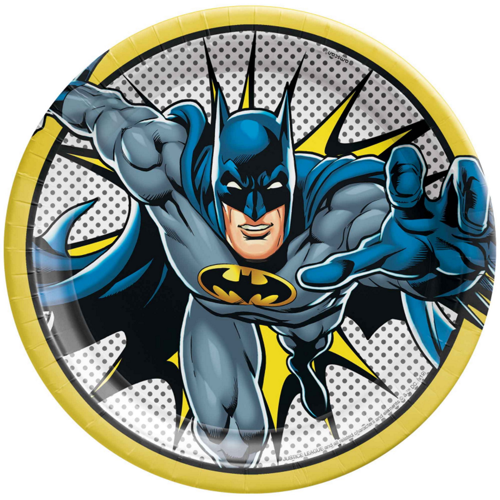Batman Heroes Unite Large Paper Plates (Pack of 8)