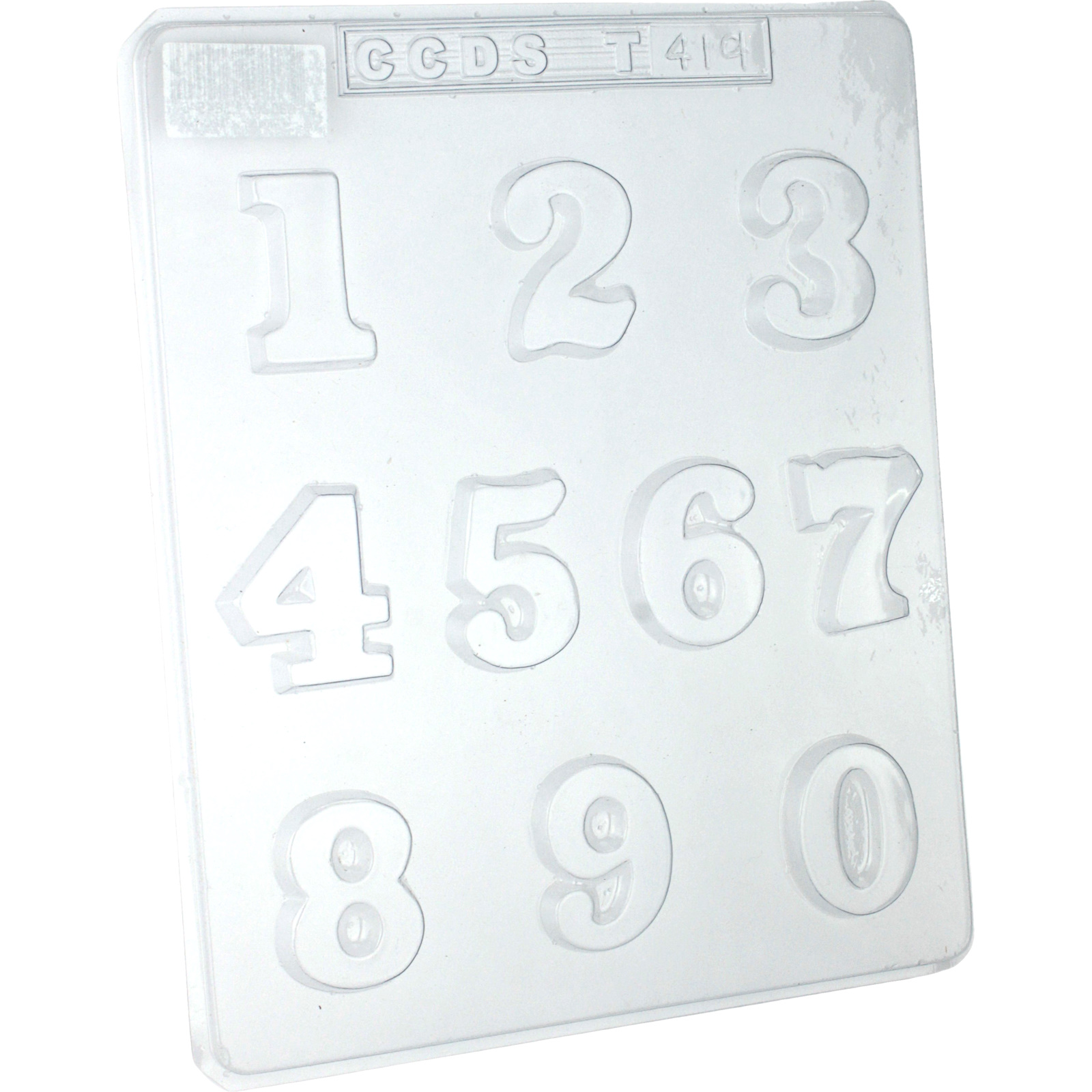 Large Number Plastic Chocolate Moulds (1 Sheet) 