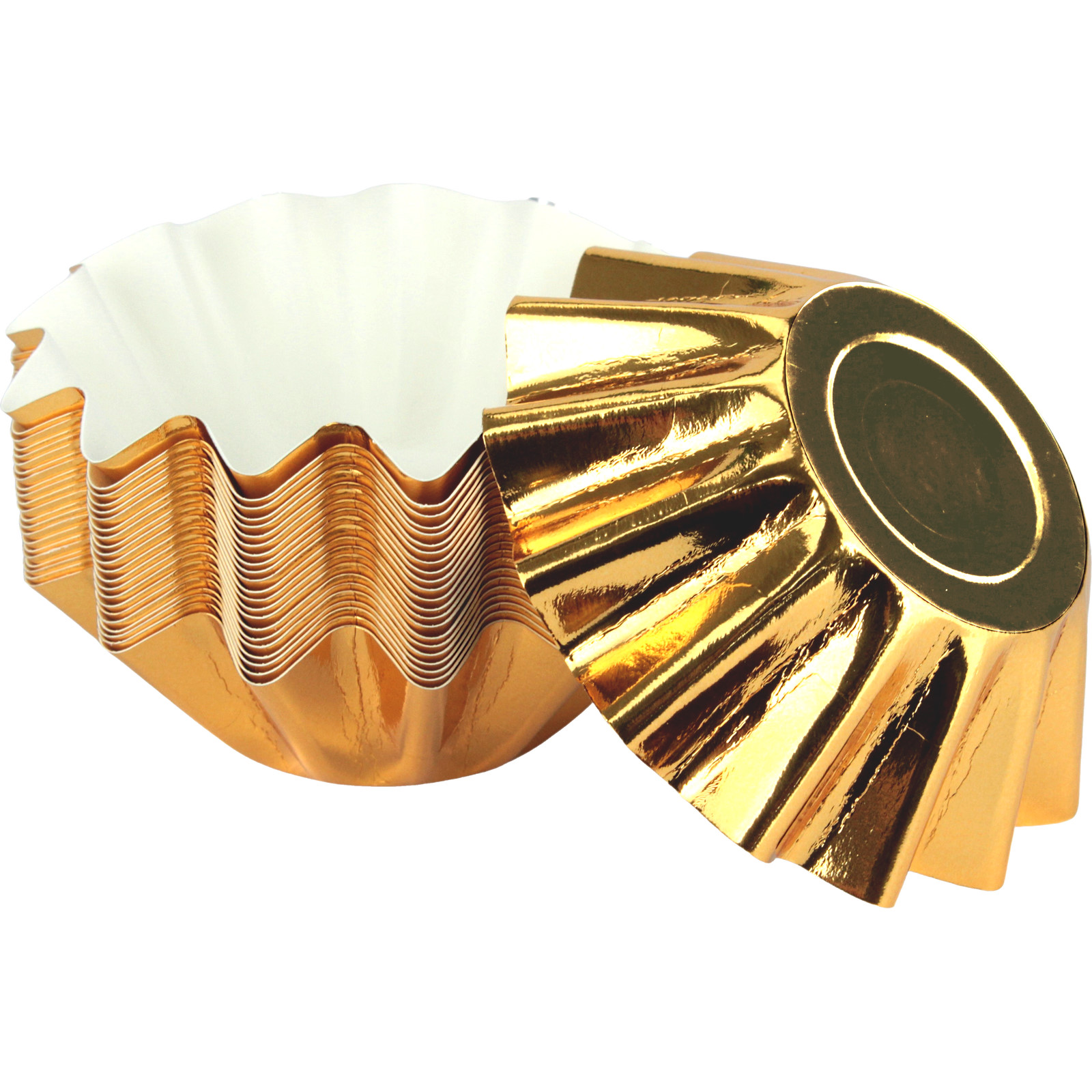Papyrus & Co Glossy Gold Bloom Baking Cups (Pack of 24)