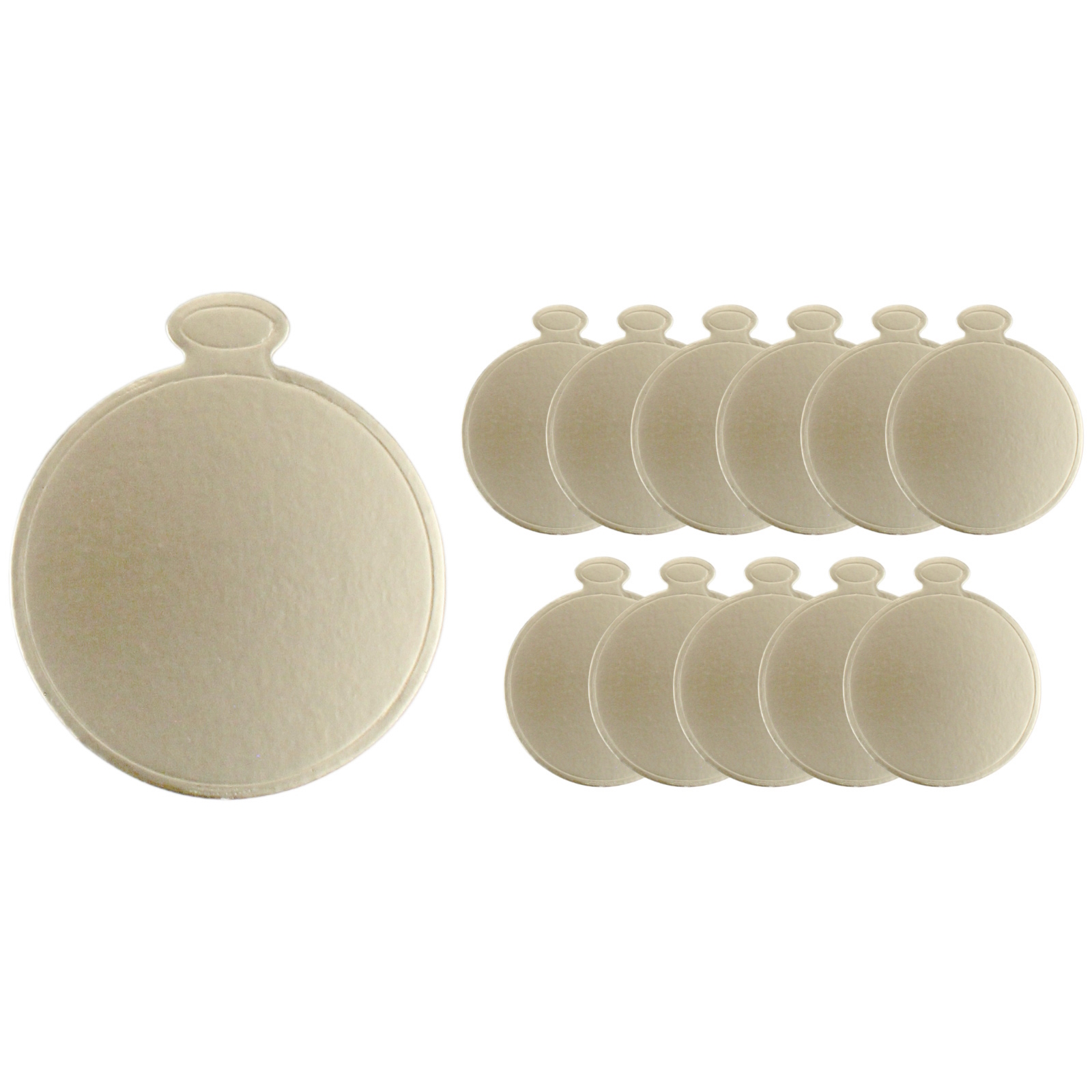 Champagne Gold Mini Round Cake Boards 8.5cm (Pack of 12) 